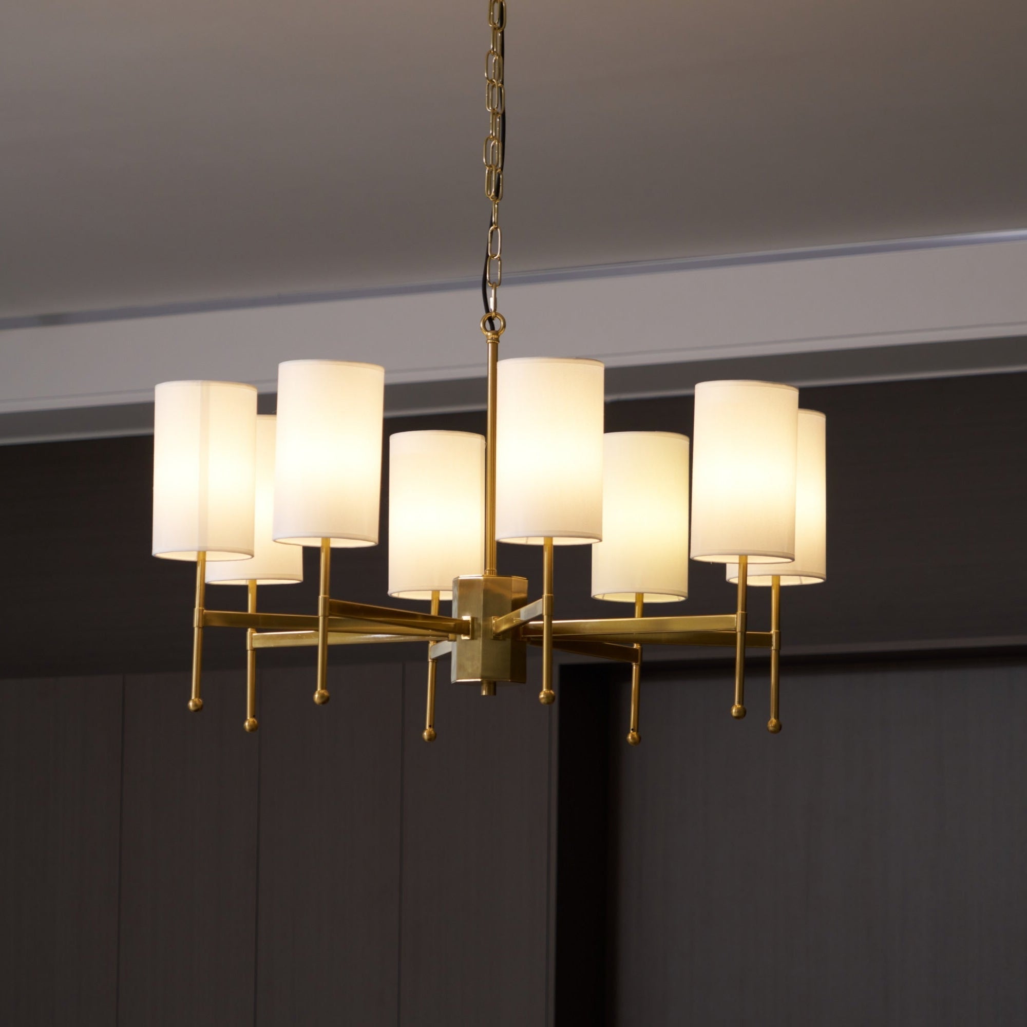 Ulcarisra Traditional Vintage Brass Fabric Chandelier - Letslighting