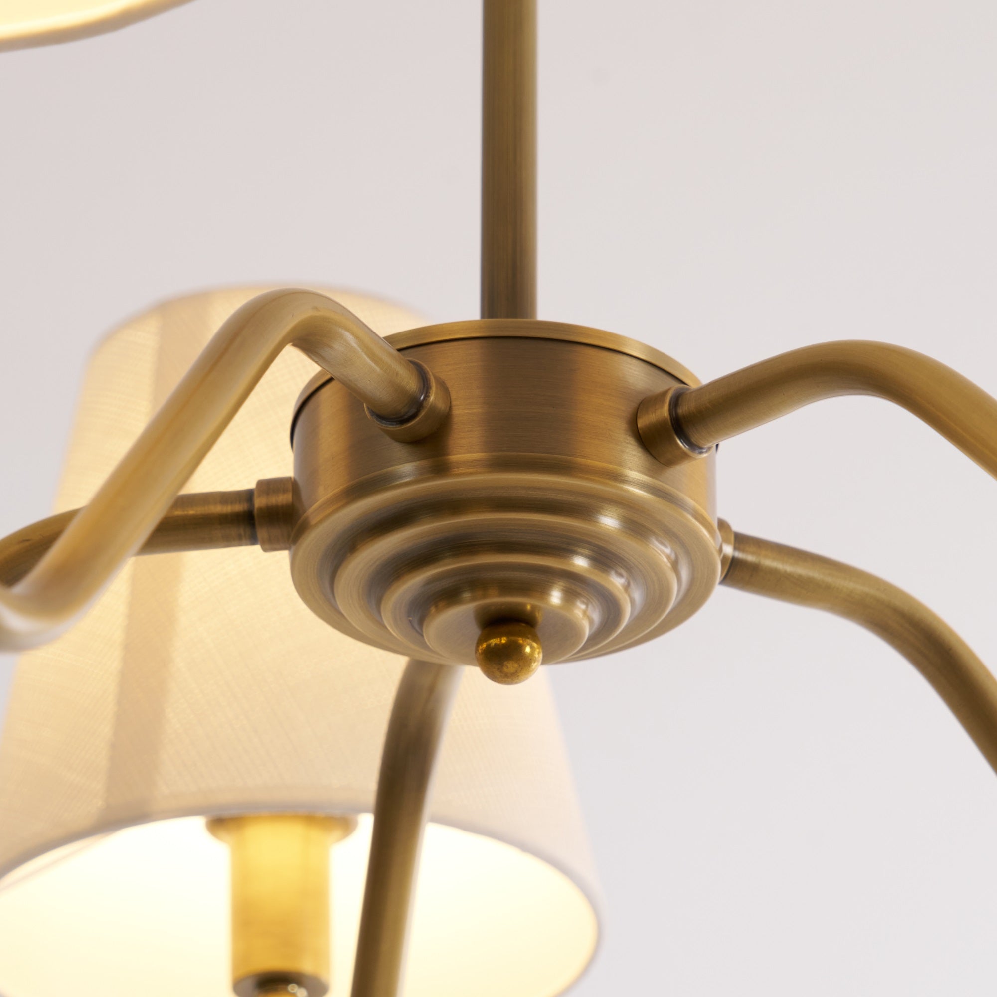 Viraean Vintage Industrial Brass Fabric Chandelier - Letslighting
