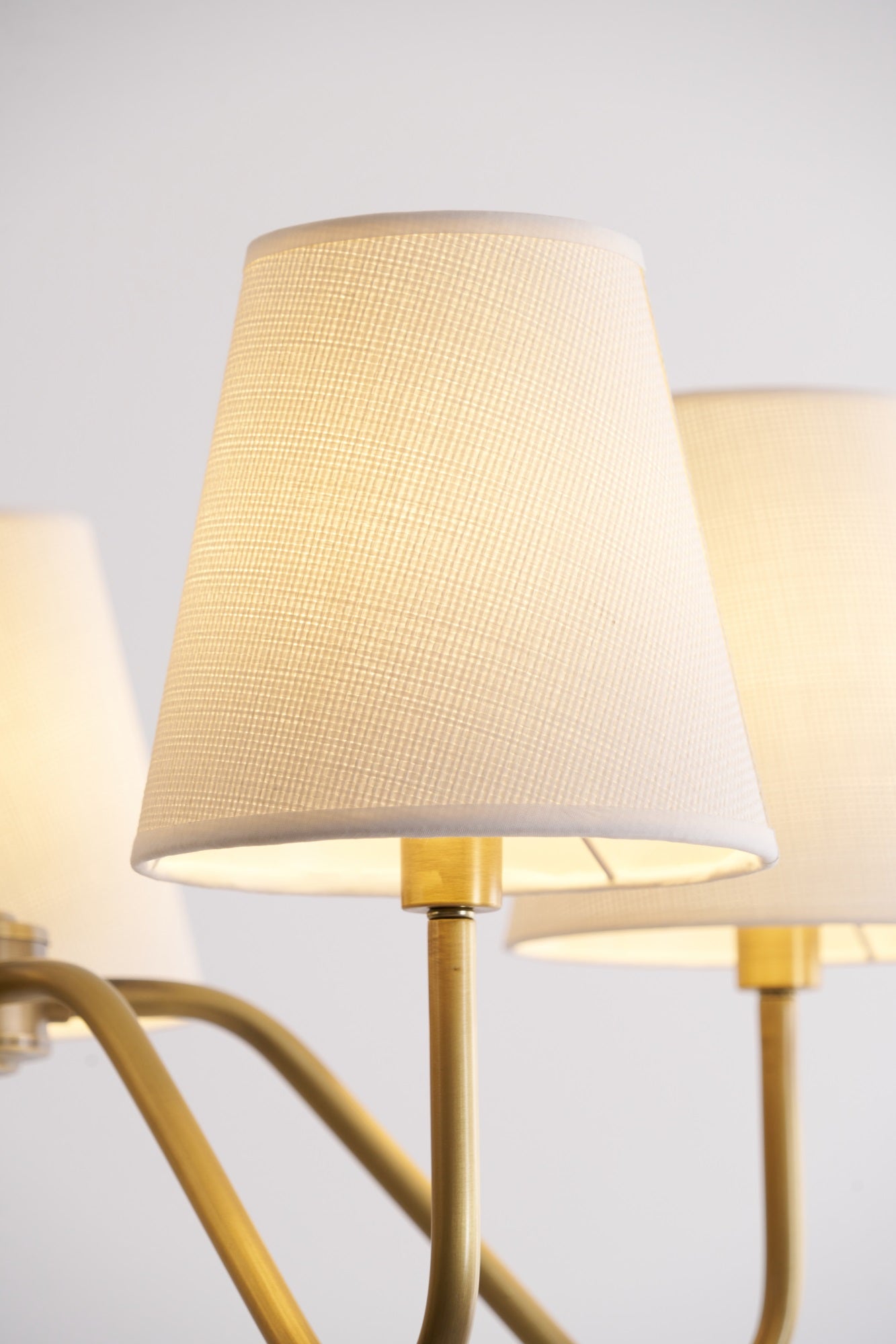 Viraean Vintage Industrial Brass Fabric Chandelier - Letslighting