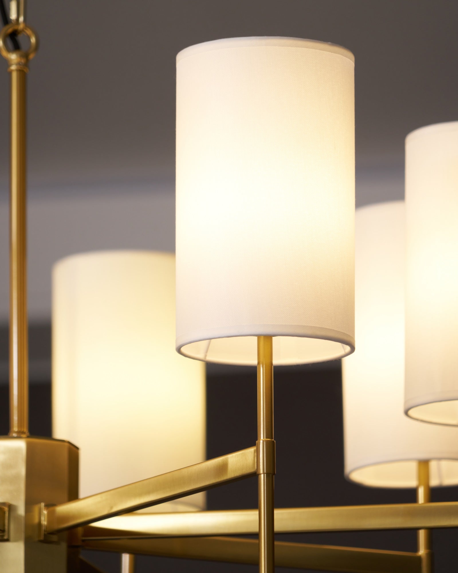 Ulcarisra Traditional Vintage Brass Fabric Chandelier - Letslighting