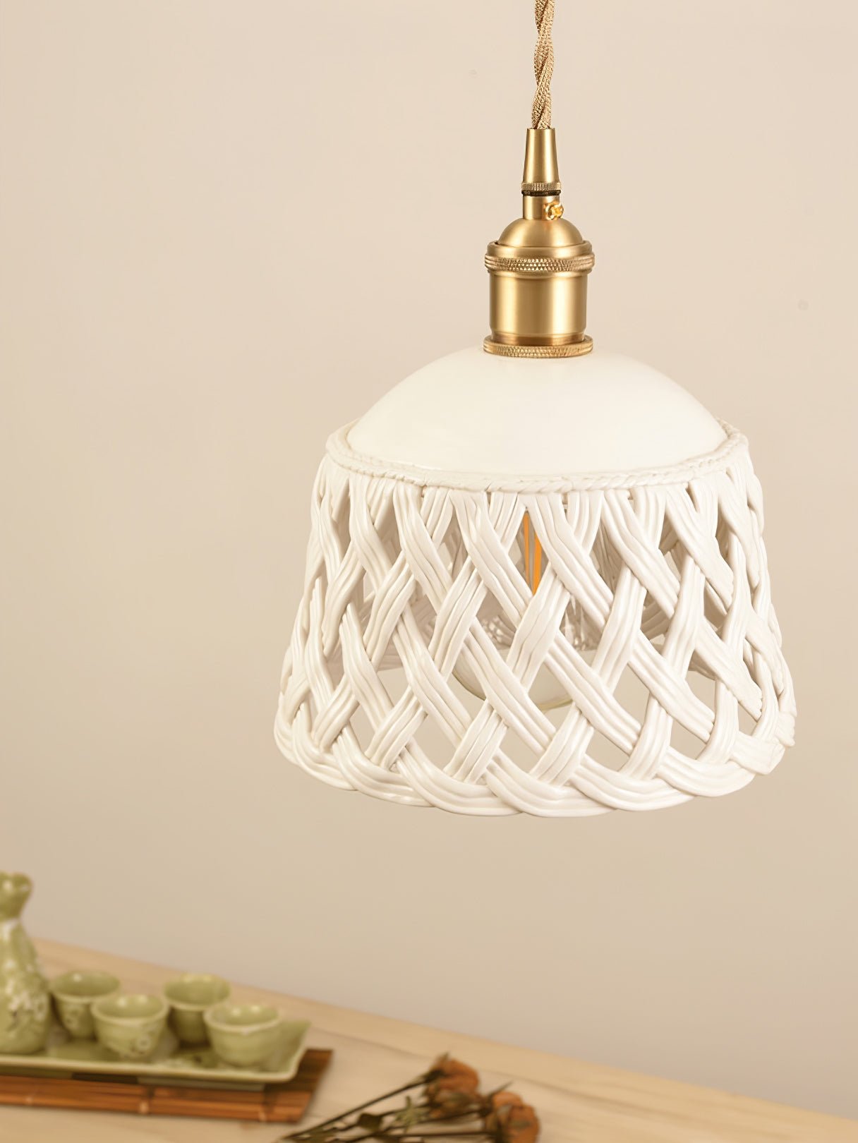Orlenis Ceramic Cozy Pendant Lamp - Letslighting