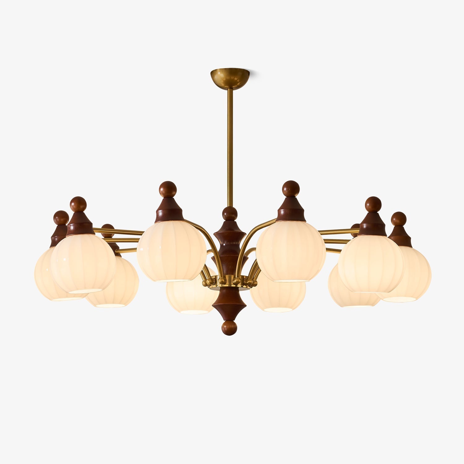 Lustra Chandelier Blossom with Glass Shades - Letslighting