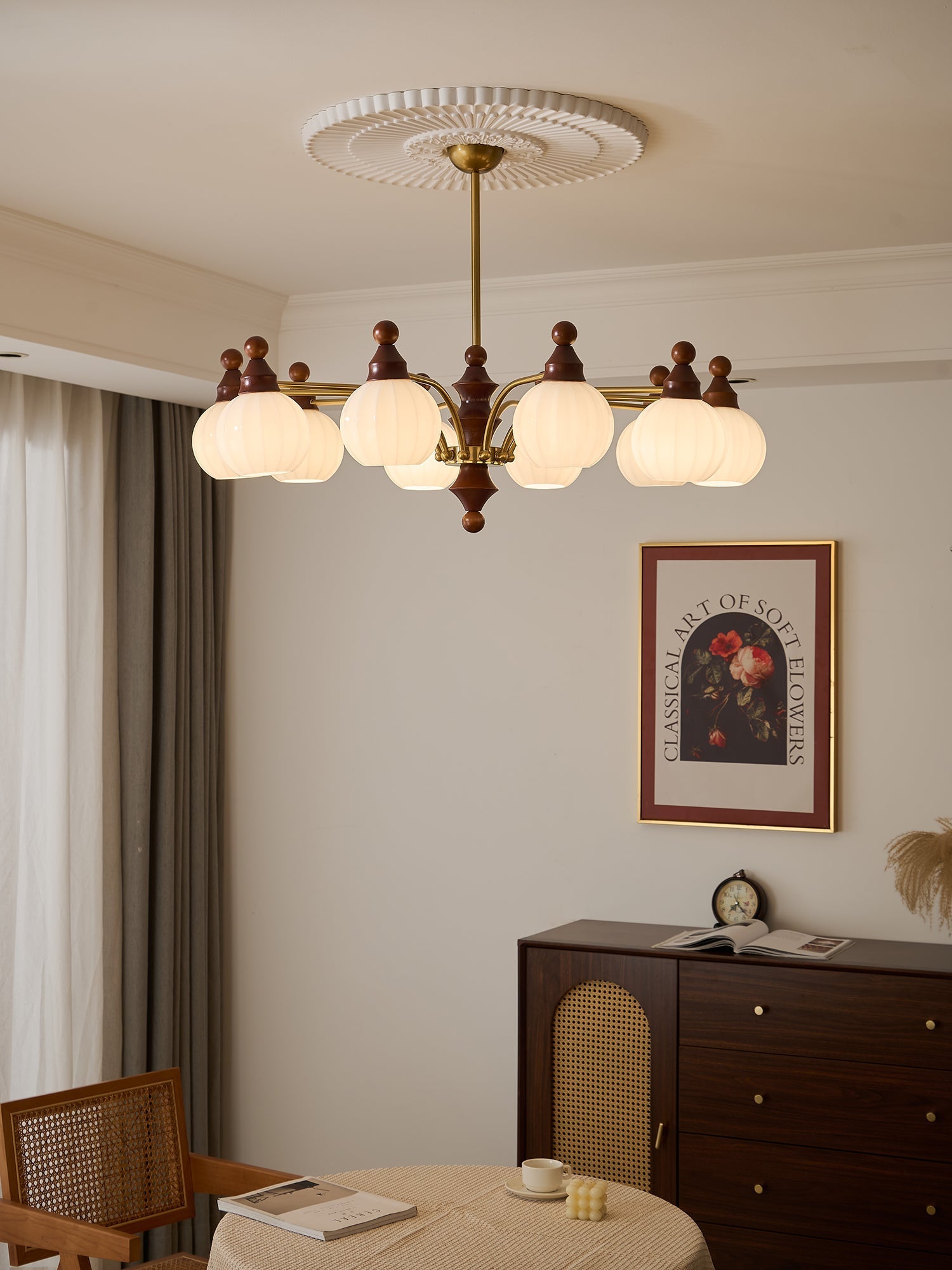Lustra Chandelier Blossom with Glass Shades - Letslighting