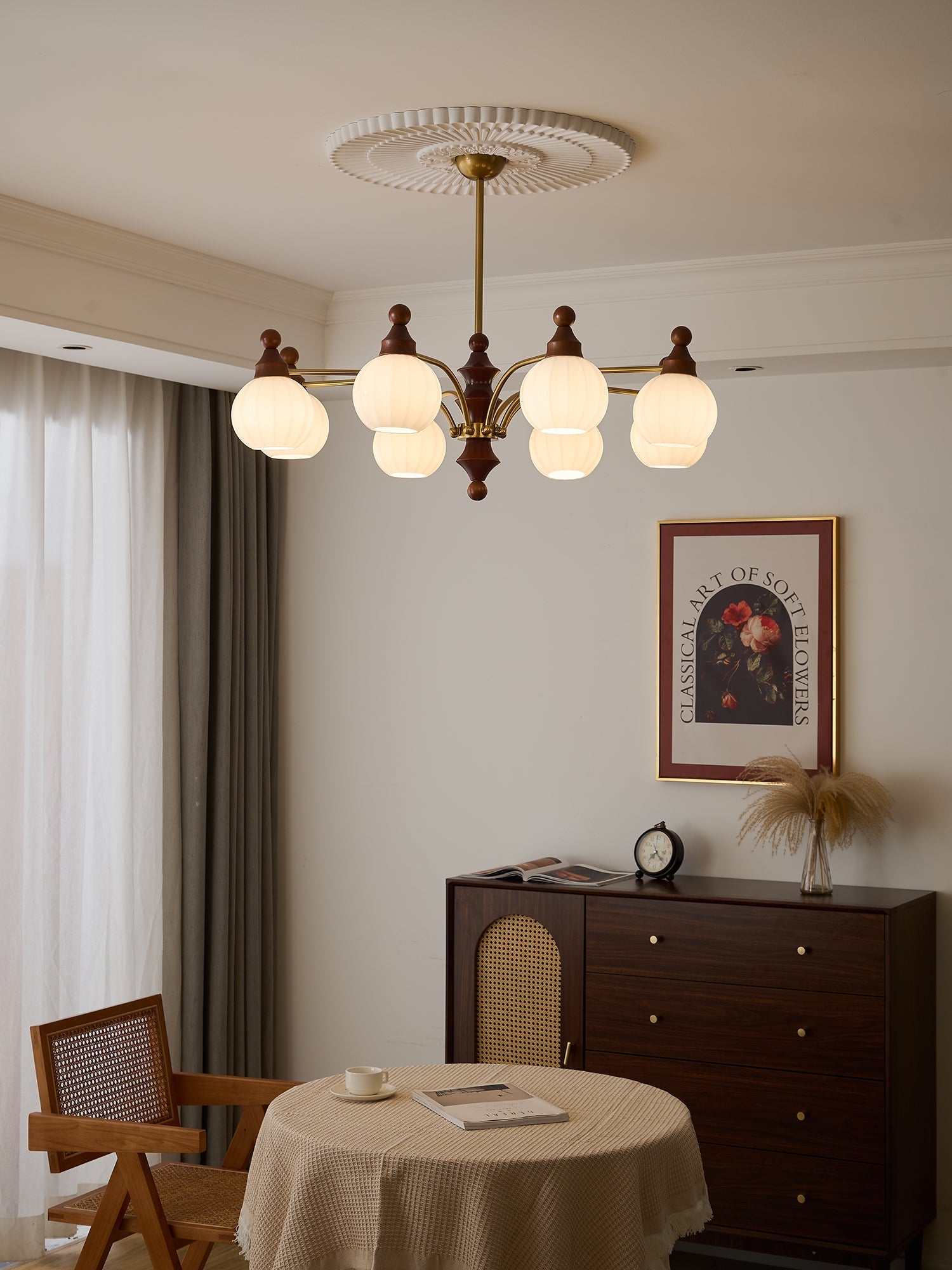 Lustra Chandelier Blossom with Glass Shades - Letslighting