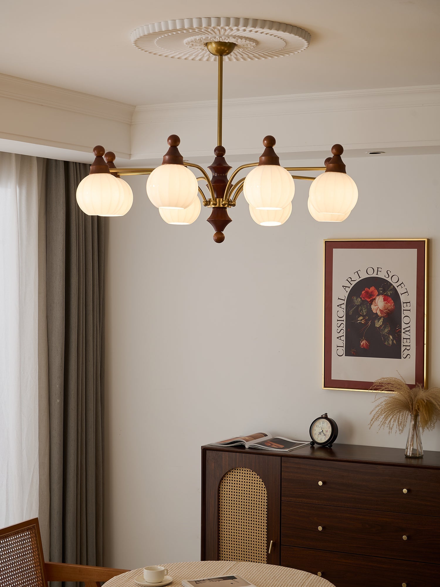 Lustra Chandelier Blossom with Glass Shades - Letslighting