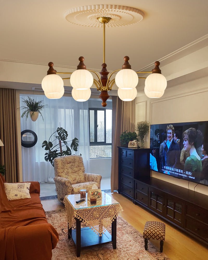 Lustra Chandelier Blossom with Glass Shades - Letslighting