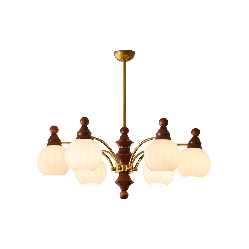 Lustra Chandelier Blossom with Glass Shades - Letslighting