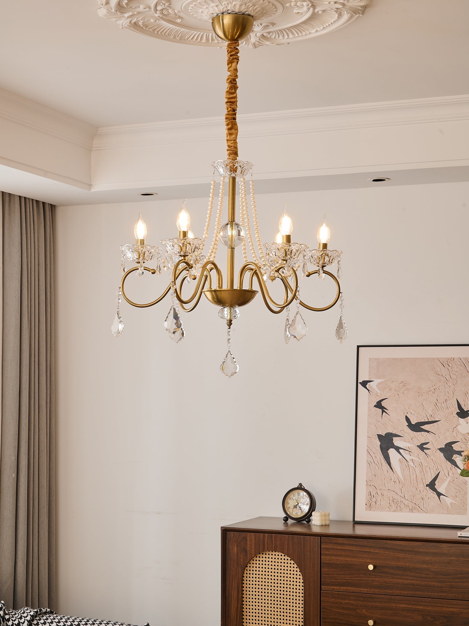 Velaeyra Postmodern Luxury Pearl Crystal Chandelier - Letslighting