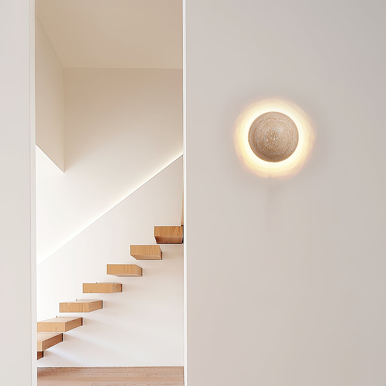 Cinorisra Modern Minimalist Stone Travertine Wall Lamp - Letslighting