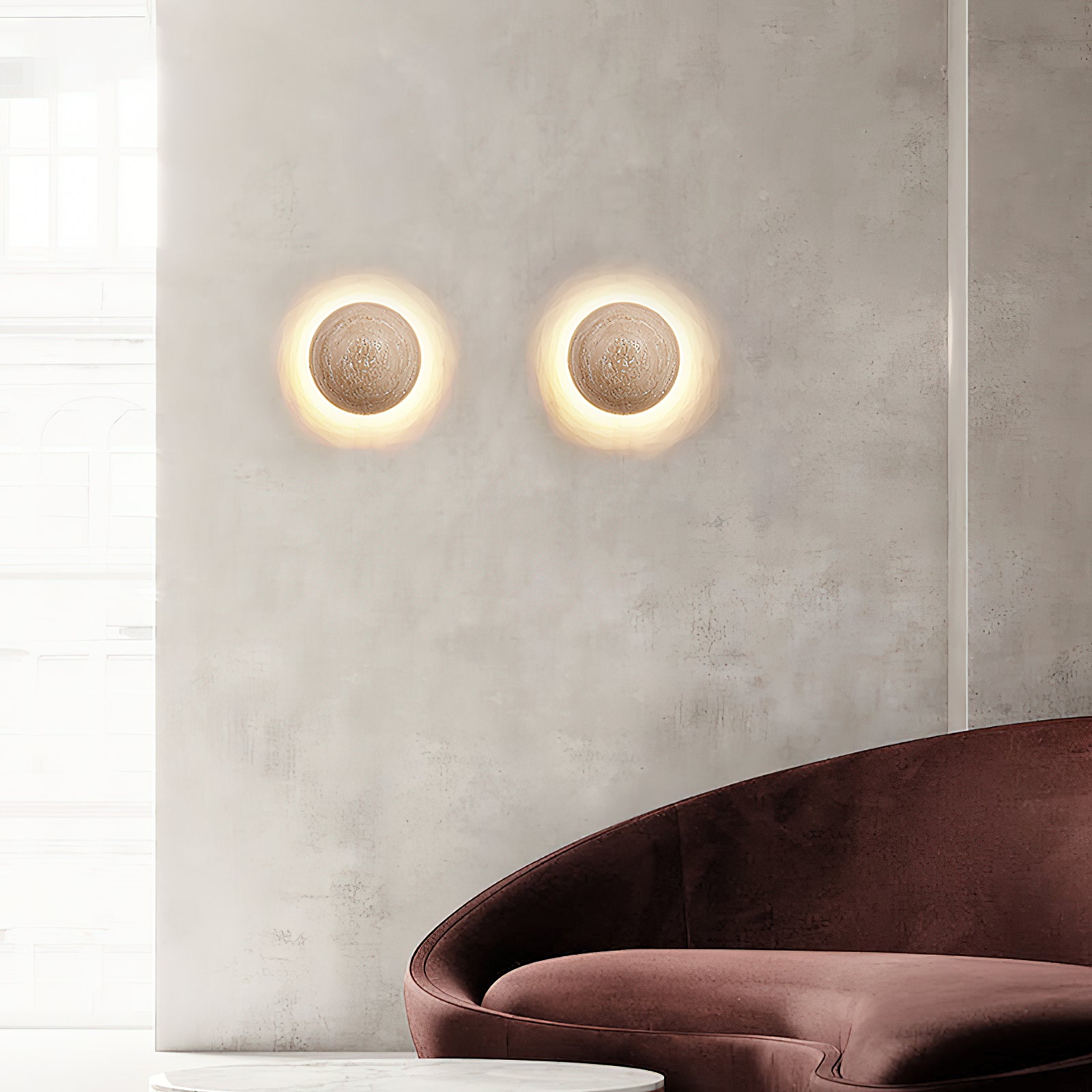 Cinorisra Modern Minimalist Stone Travertine Wall Lamp - Letslighting
