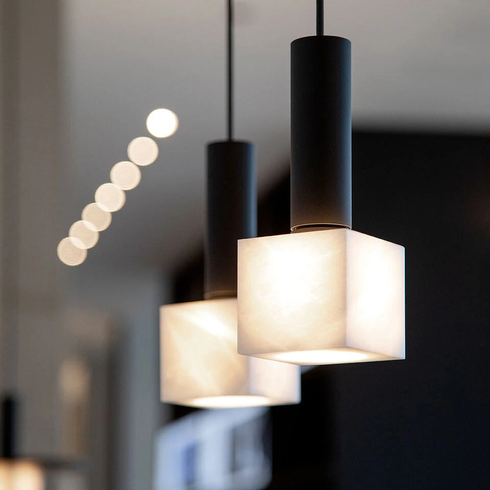 Lymiror Modern Minimalist Alabaster Pendant Lamp - Letslighting