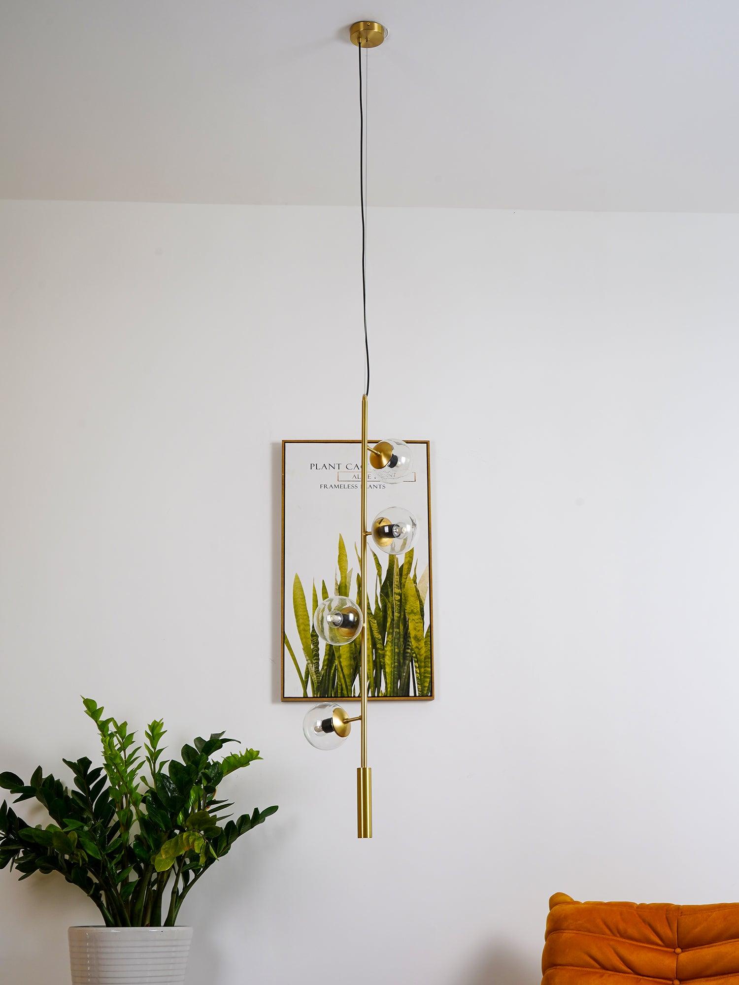 Erevia Brass & Glass Pendant Light - Letslighting