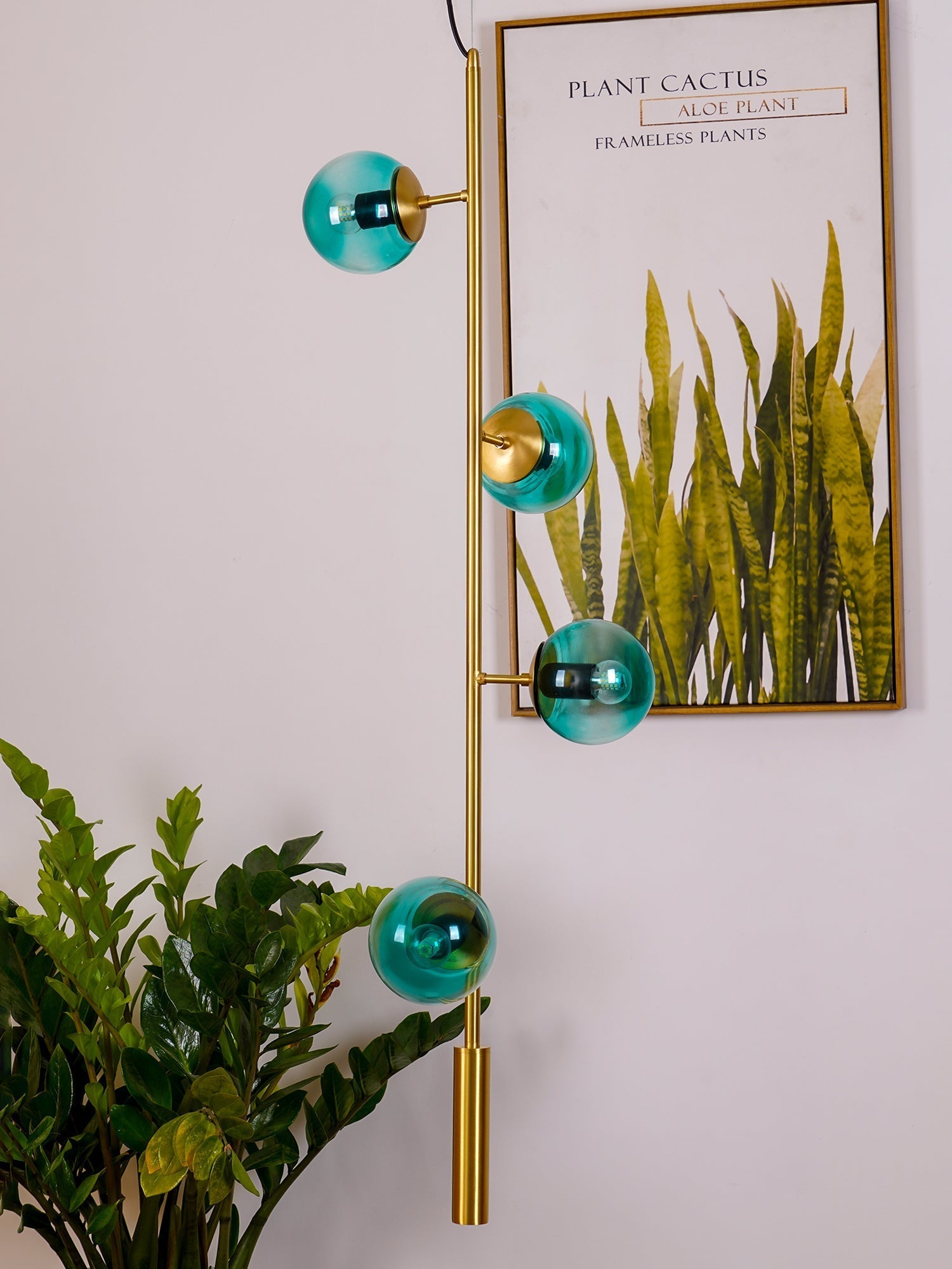 Erevia Brass & Glass Pendant Light - Letslighting