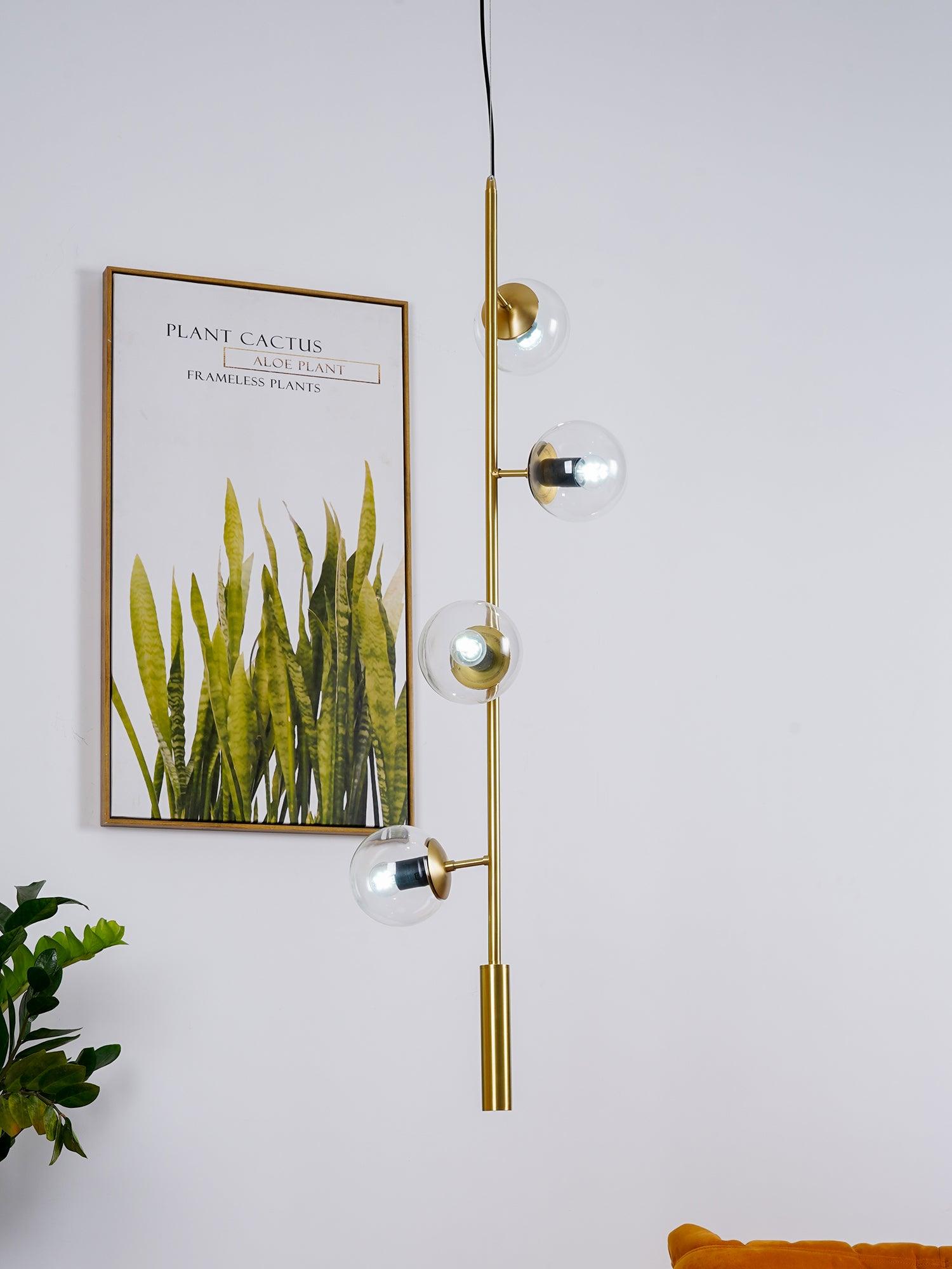 Erevia Brass & Glass Pendant Light - Letslighting