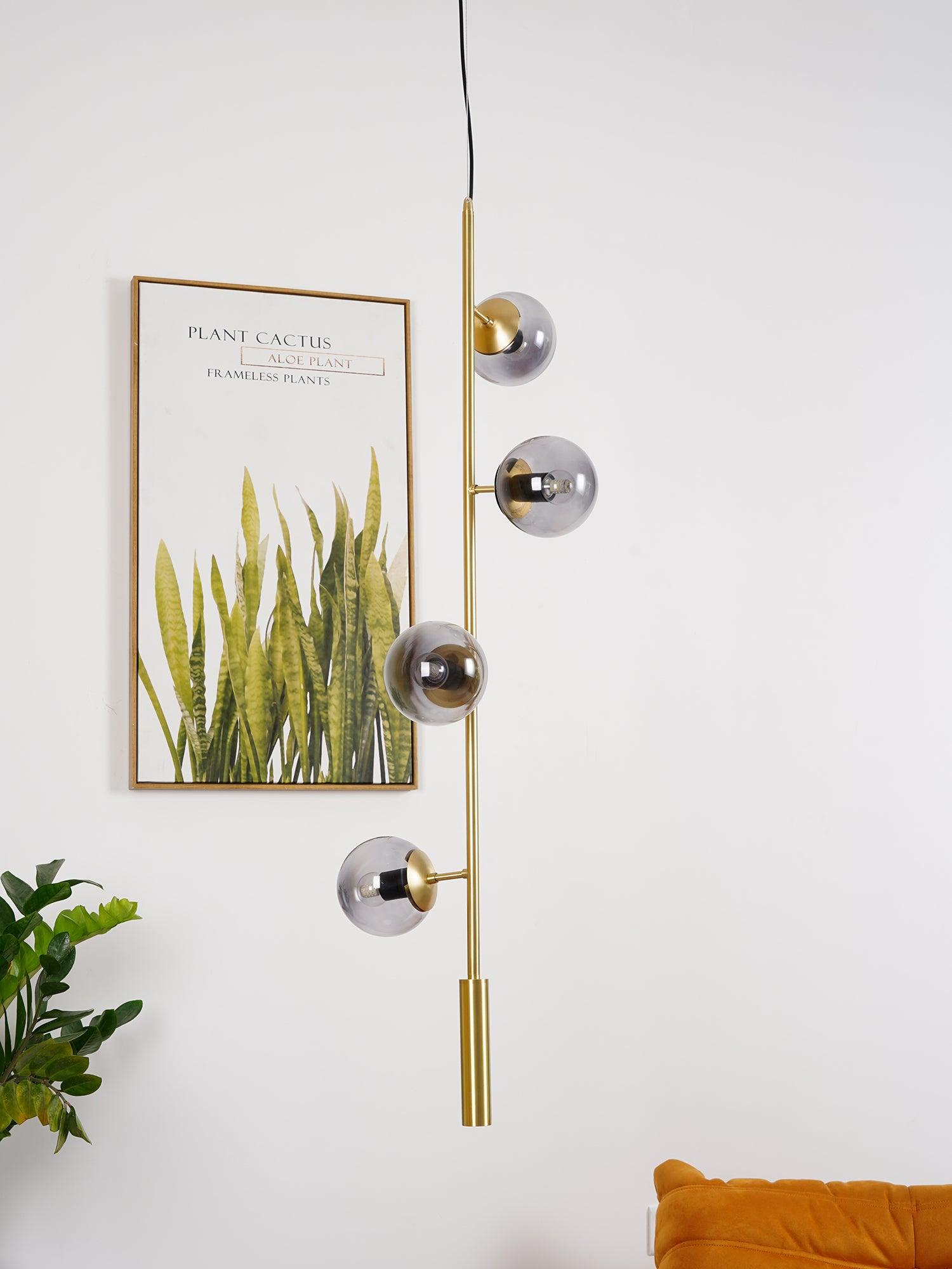 Erevia Brass & Glass Pendant Light - Letslighting