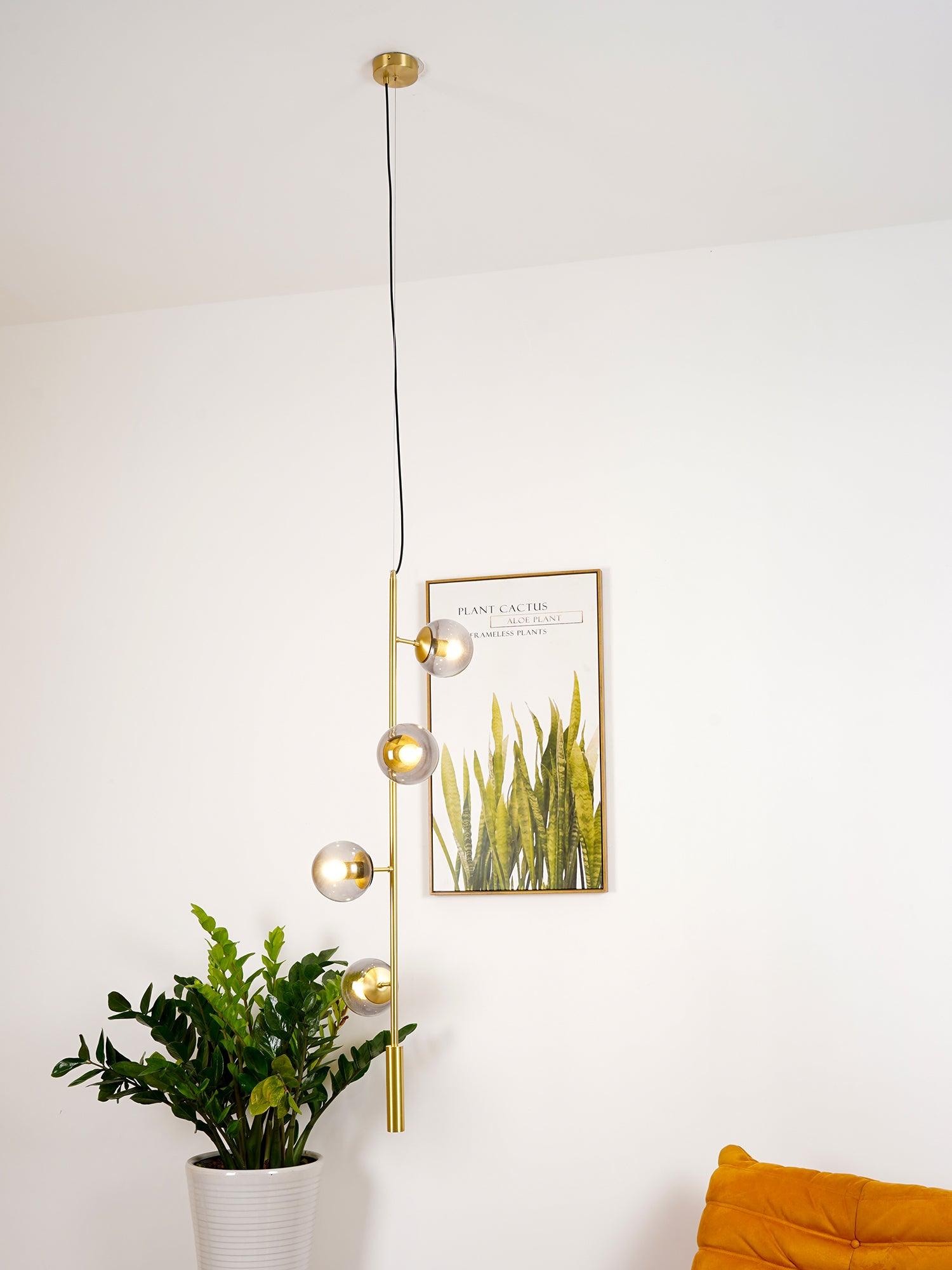 Erevia Brass & Glass Pendant Light - Letslighting