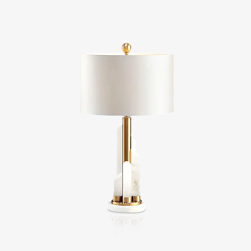 Olvenor Cylindrical Alabaster Table Lamp - Letslighting