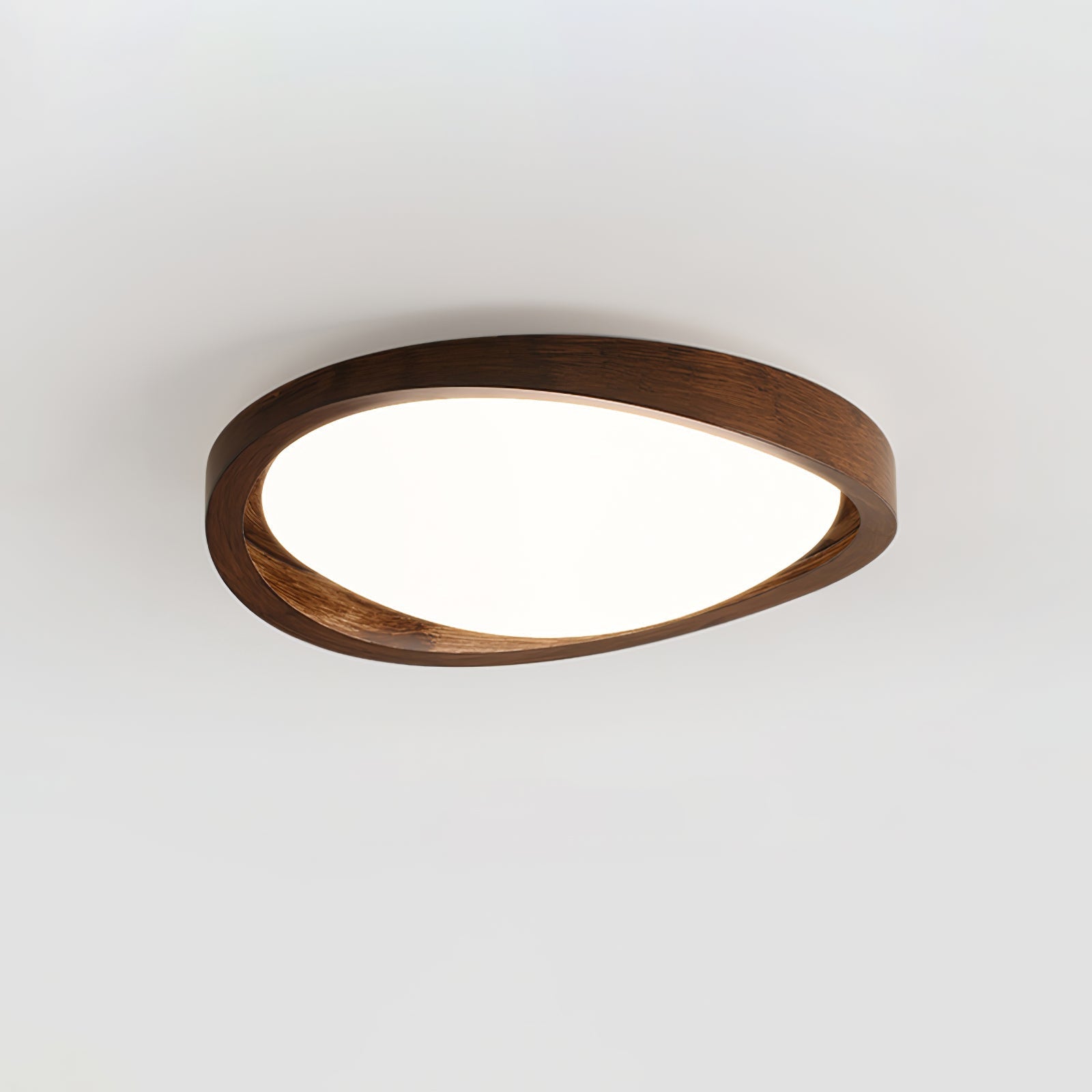 Walnut Curved Edge Ceiling Light - Blowlighting