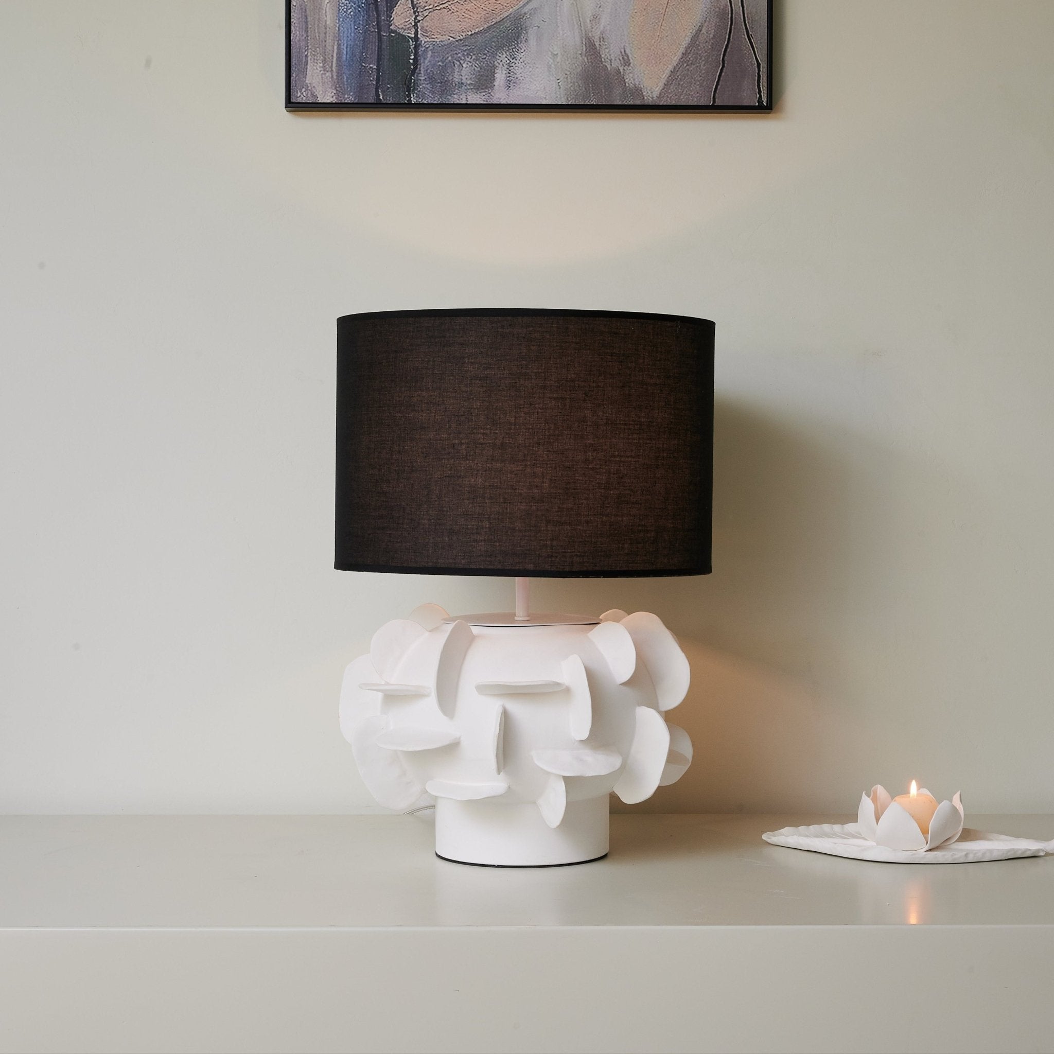 Peyton Contemporary Ceramics Table Lamp - Letslighting