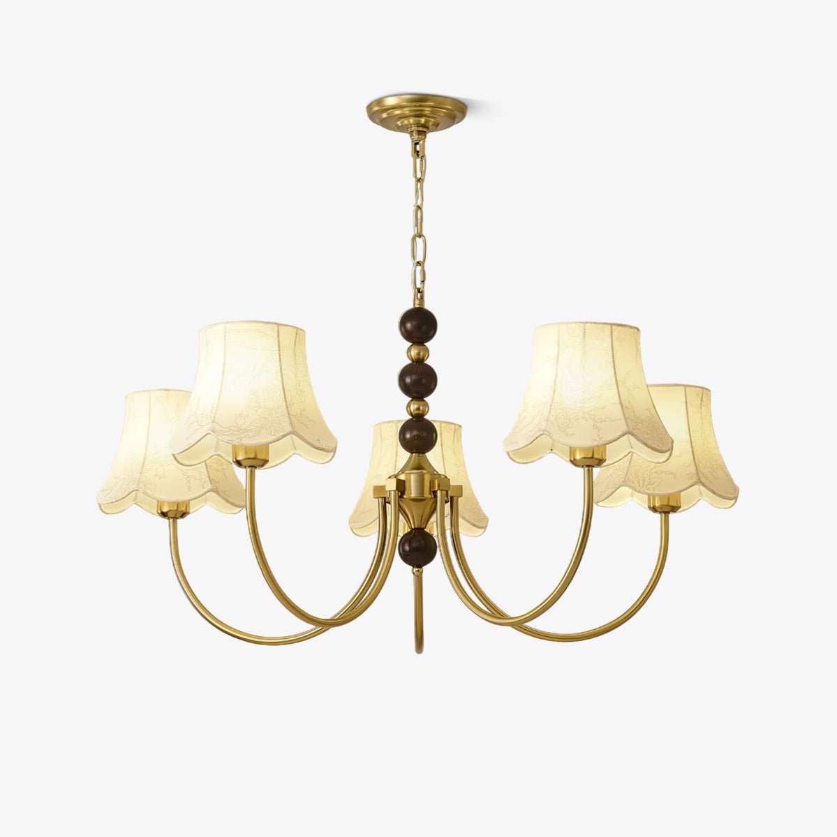 Orchid Chandelier Fabric Golden - Letslighting