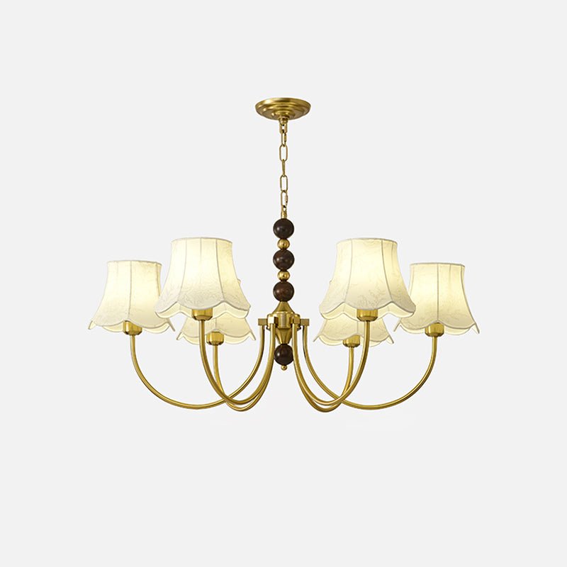 Orchid Chandelier Fabric Golden - Letslighting