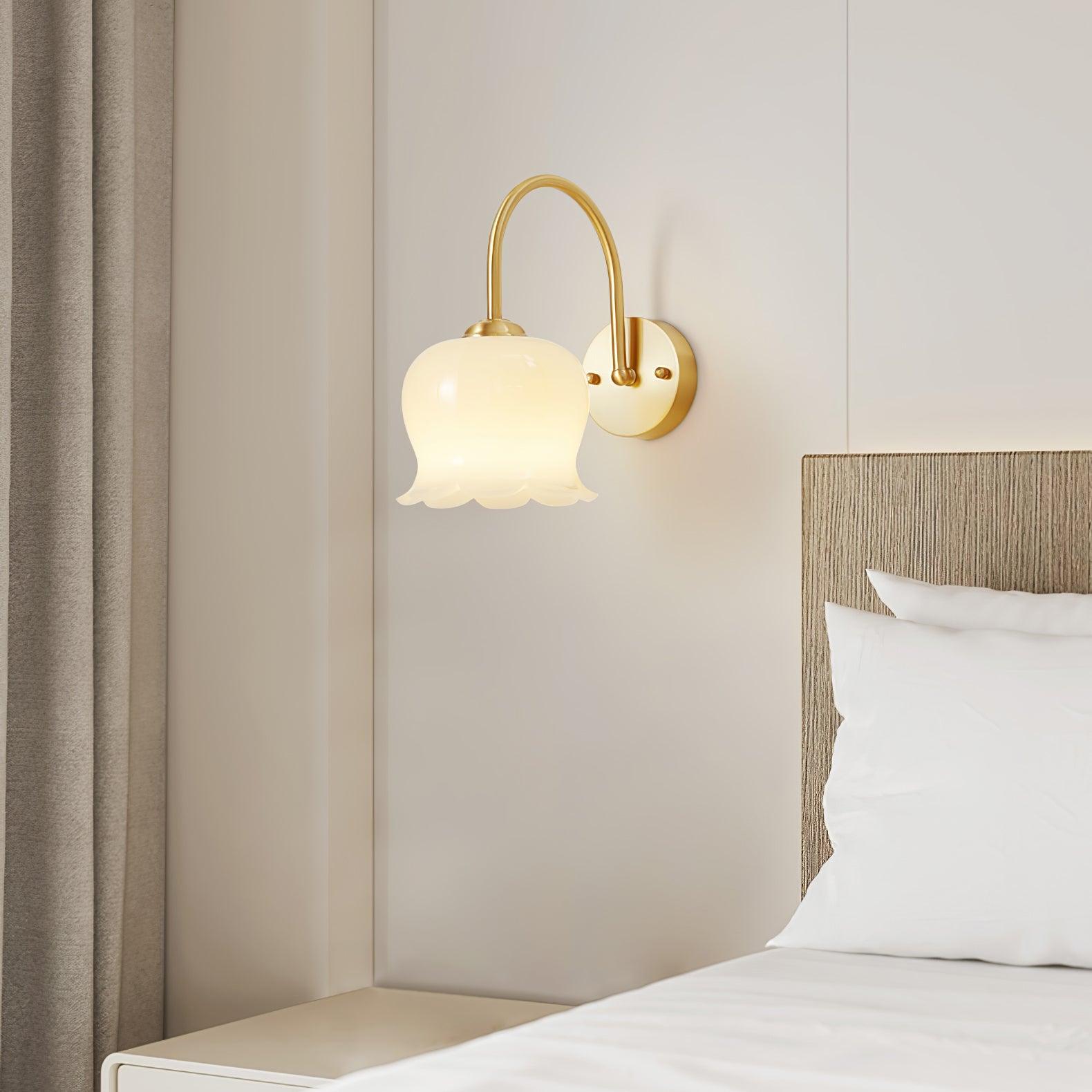 Avcarora Premium Nordic Art Brass Glass Wall Lamp - Letslighting