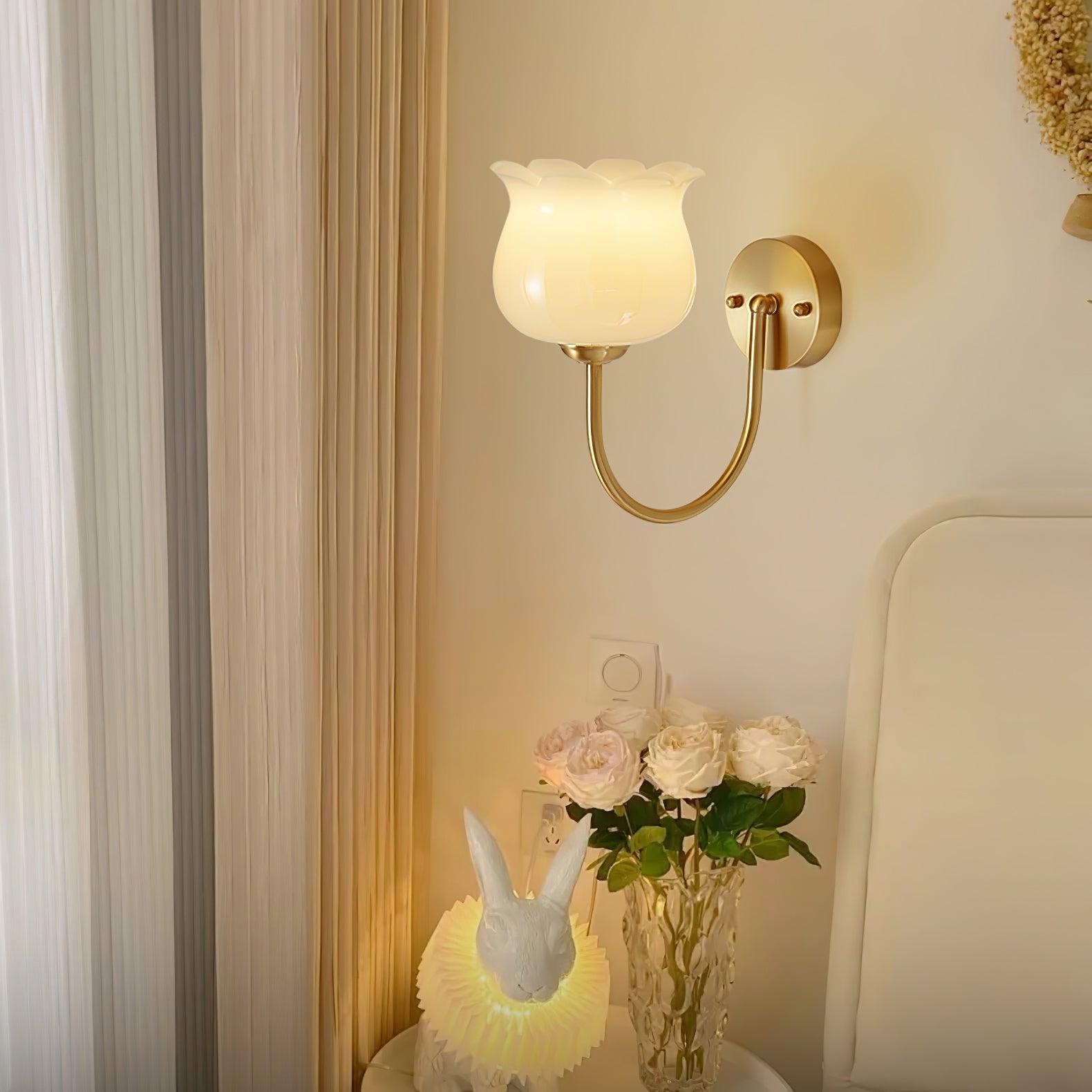 Avcarora Premium Nordic Art Brass Glass Wall Lamp - Letslighting