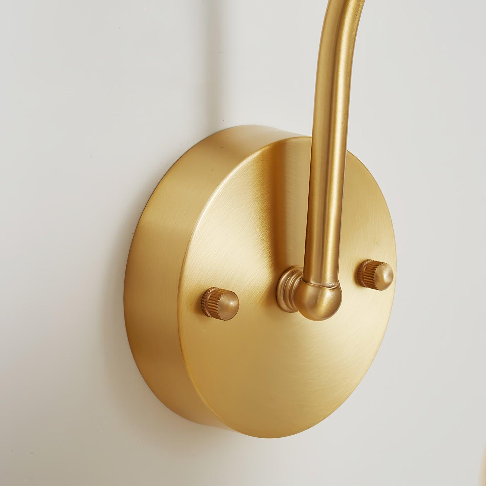 Avcarora Premium Nordic Art Brass Glass Wall Lamp - Letslighting