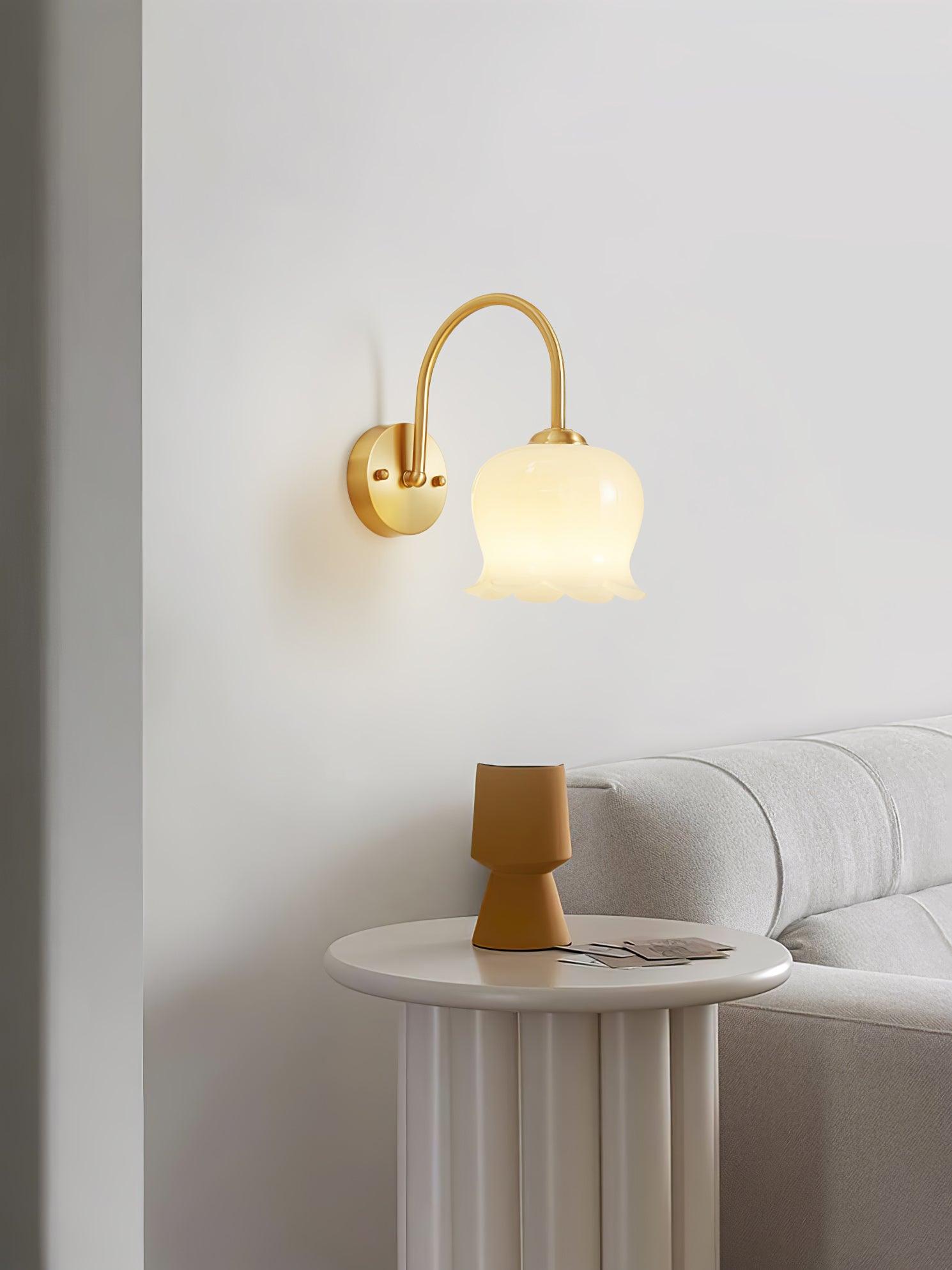 Avcarora Premium Nordic Art Brass Glass Wall Lamp - Letslighting