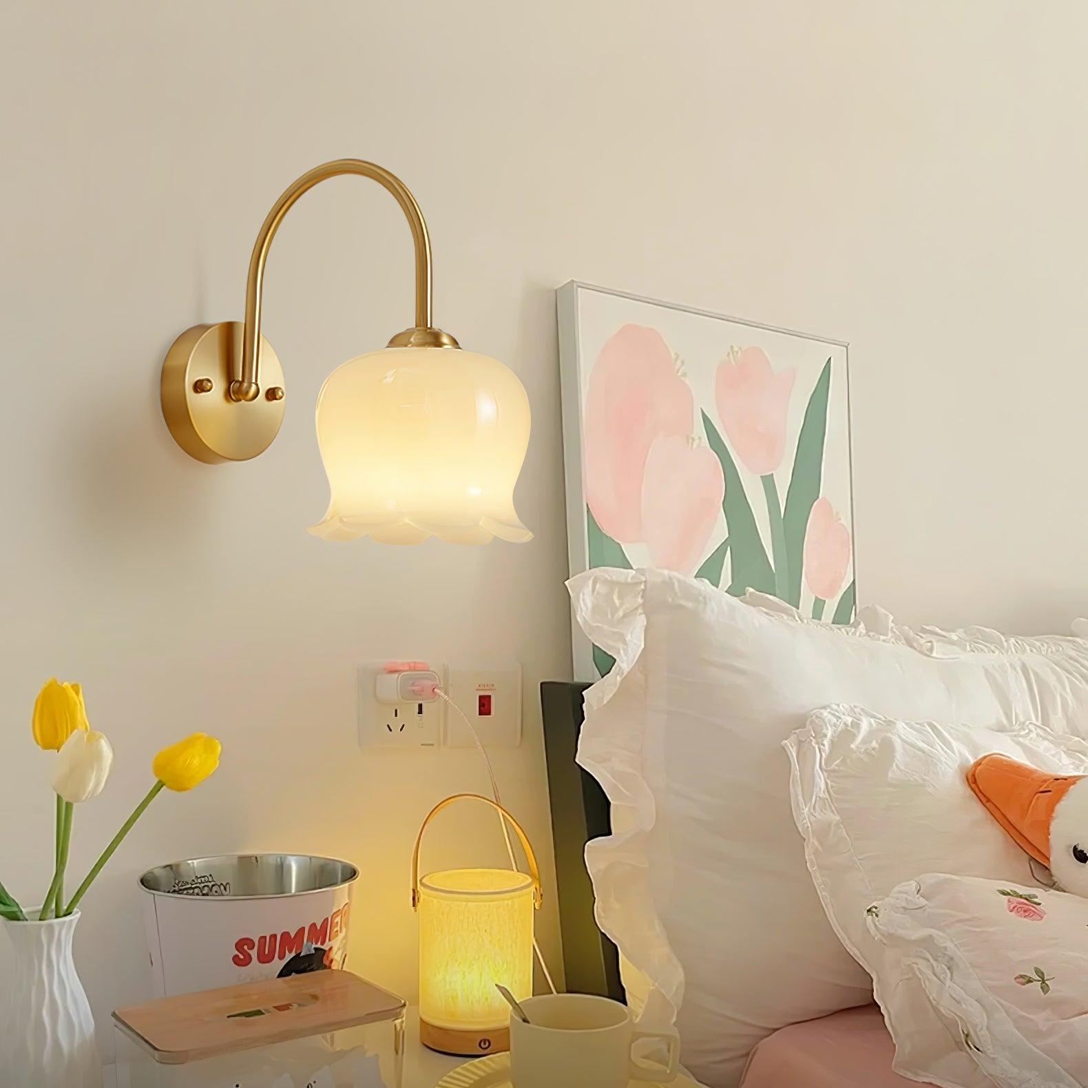 Avcarora Premium Nordic Art Brass Glass Wall Lamp - Letslighting