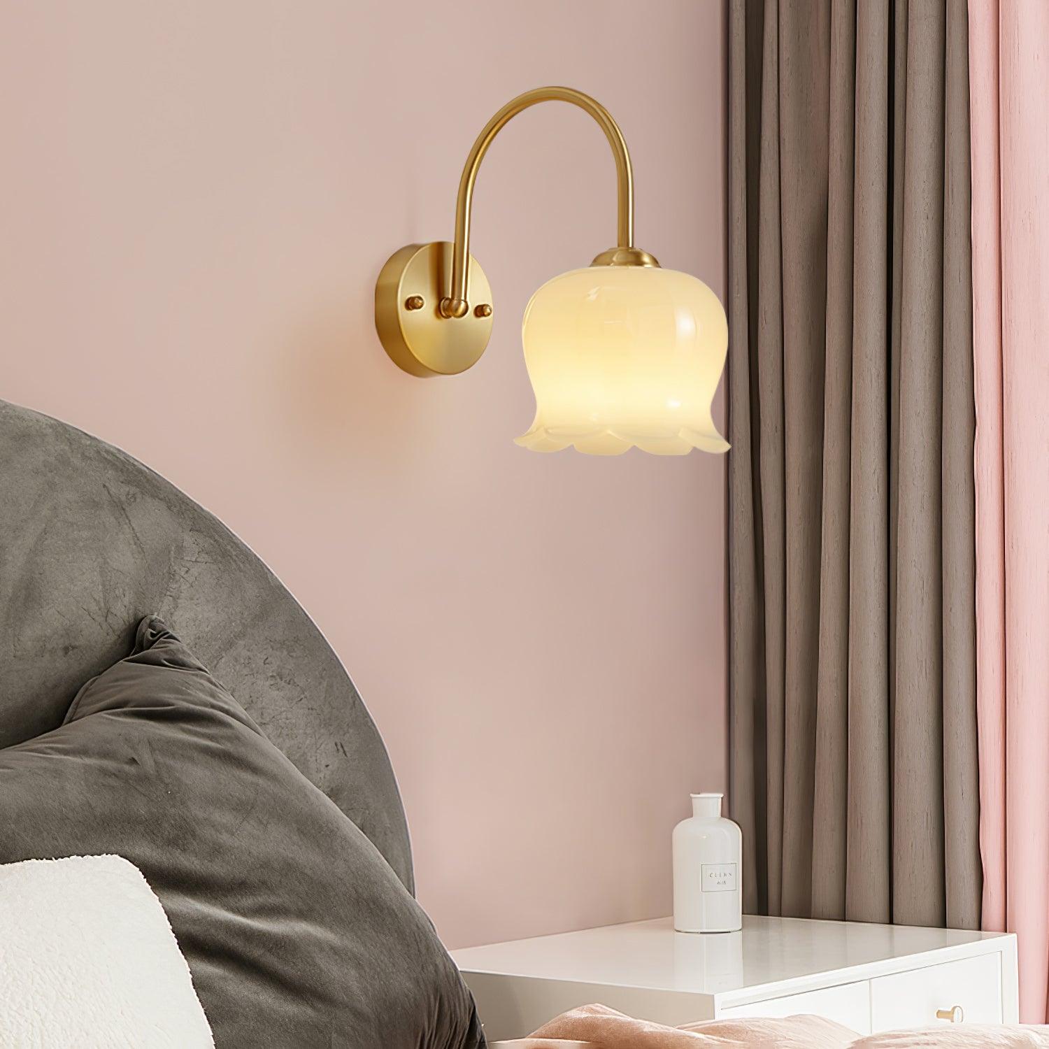 Avcarora Premium Nordic Art Brass Glass Wall Lamp - Letslighting