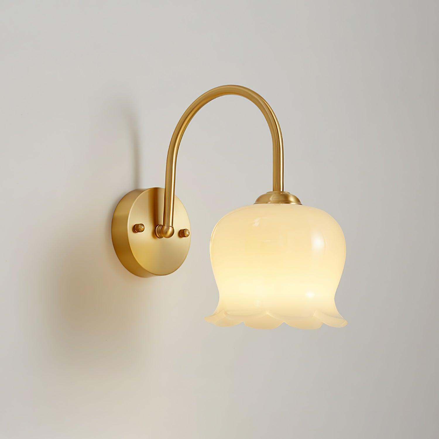 Avcarora Premium Nordic Art Brass Glass Wall Lamp - Letslighting