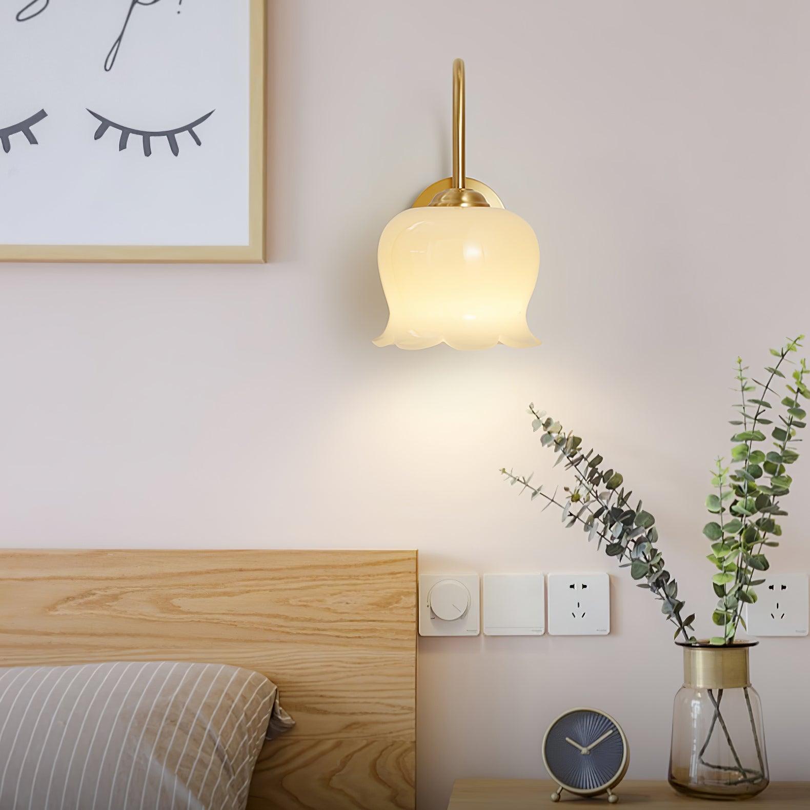 Avcarora Premium Nordic Art Brass Glass Wall Lamp - Letslighting