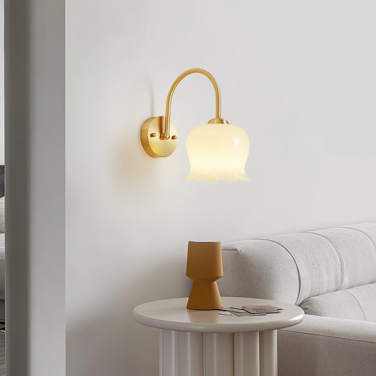Avcarora Premium Nordic Art Brass Glass Wall Lamp - Letslighting