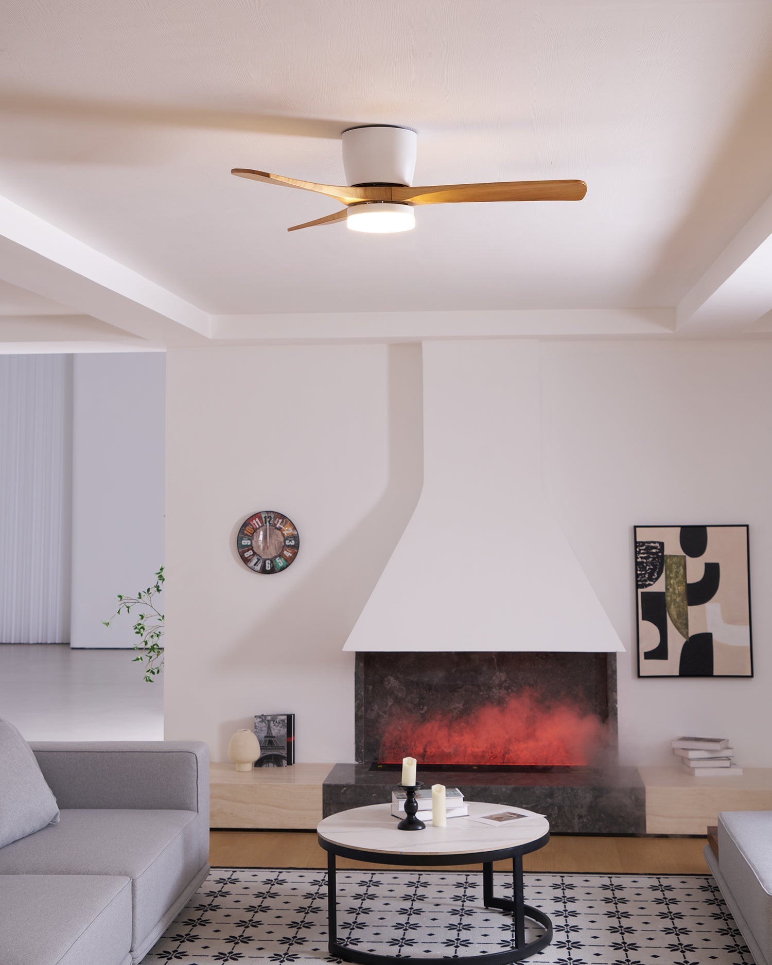 Elena Modern Wood Ceiling Fan Light - Letslighting