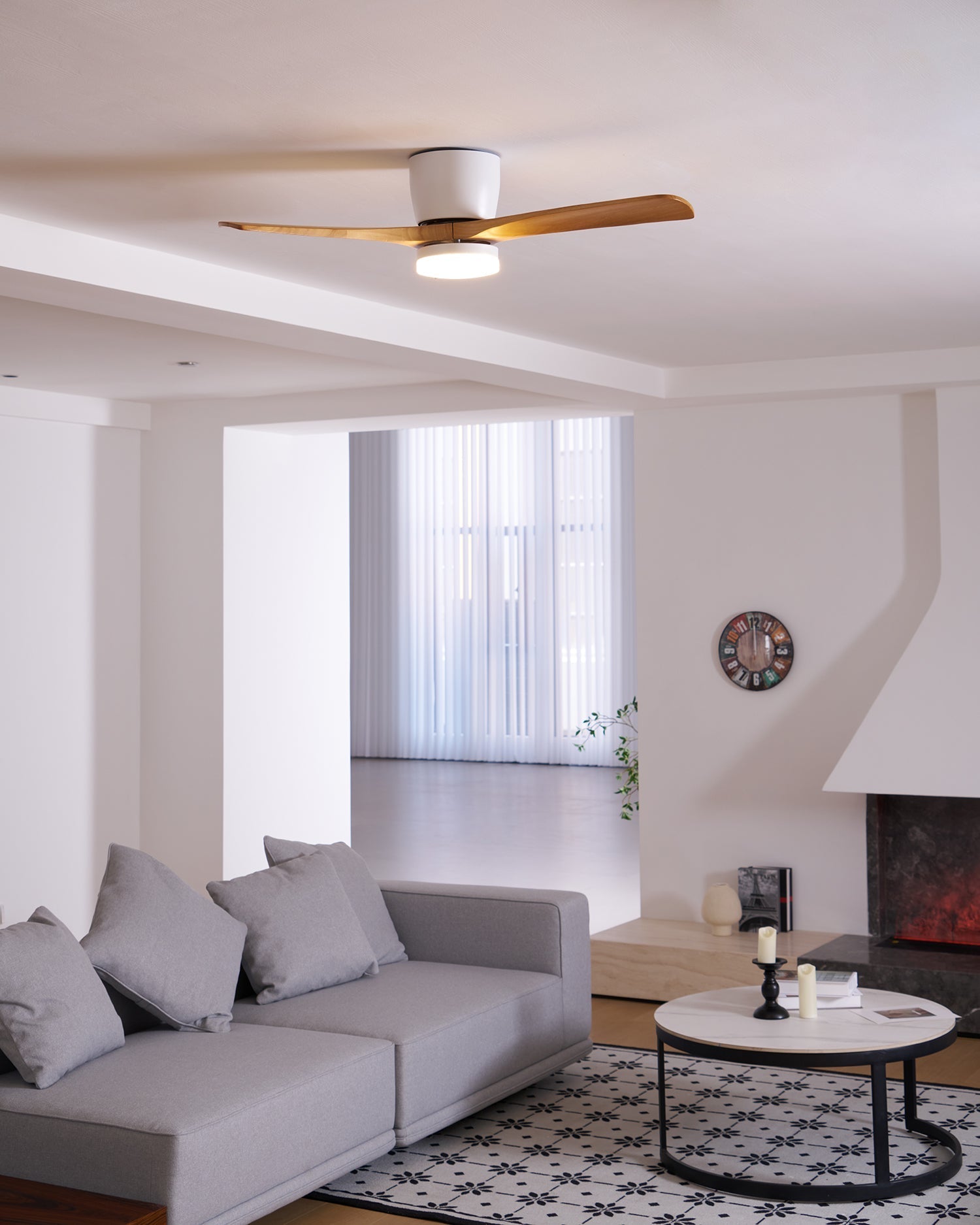 Elena Modern Wood Ceiling Fan Light - Letslighting