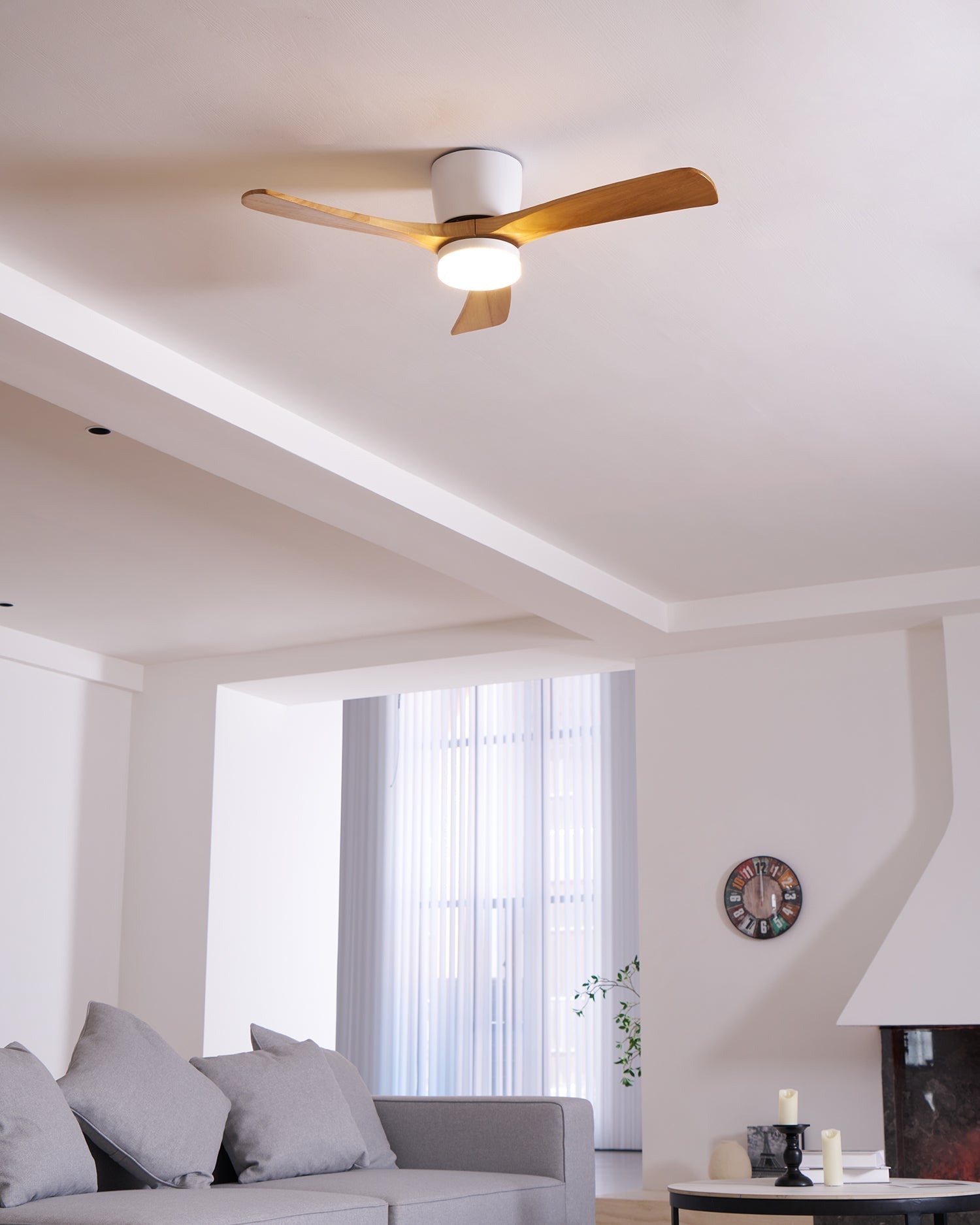 Elena Modern Wood Ceiling Fan Light - Letslighting