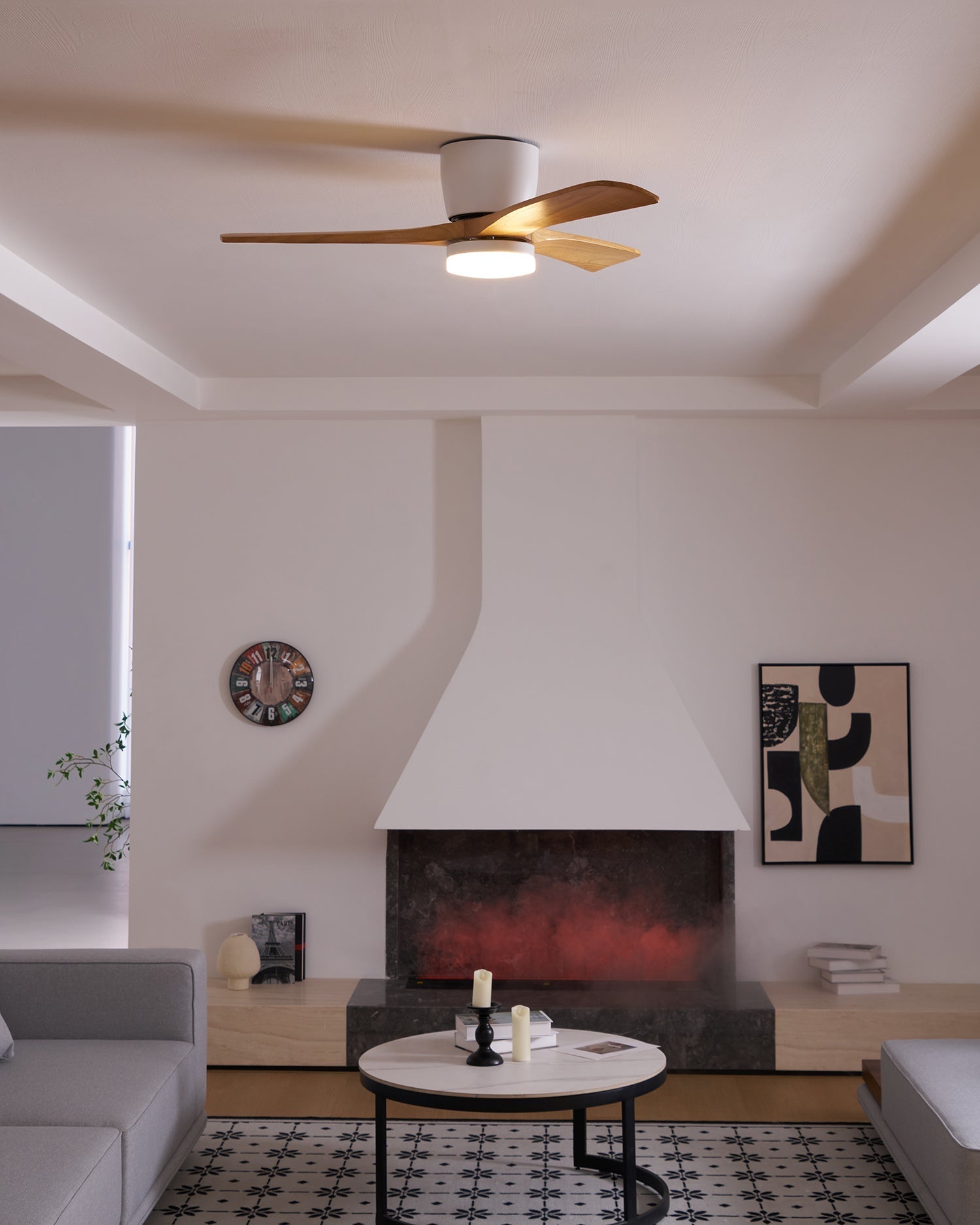 Elena Modern Wood Ceiling Fan Light - Letslighting