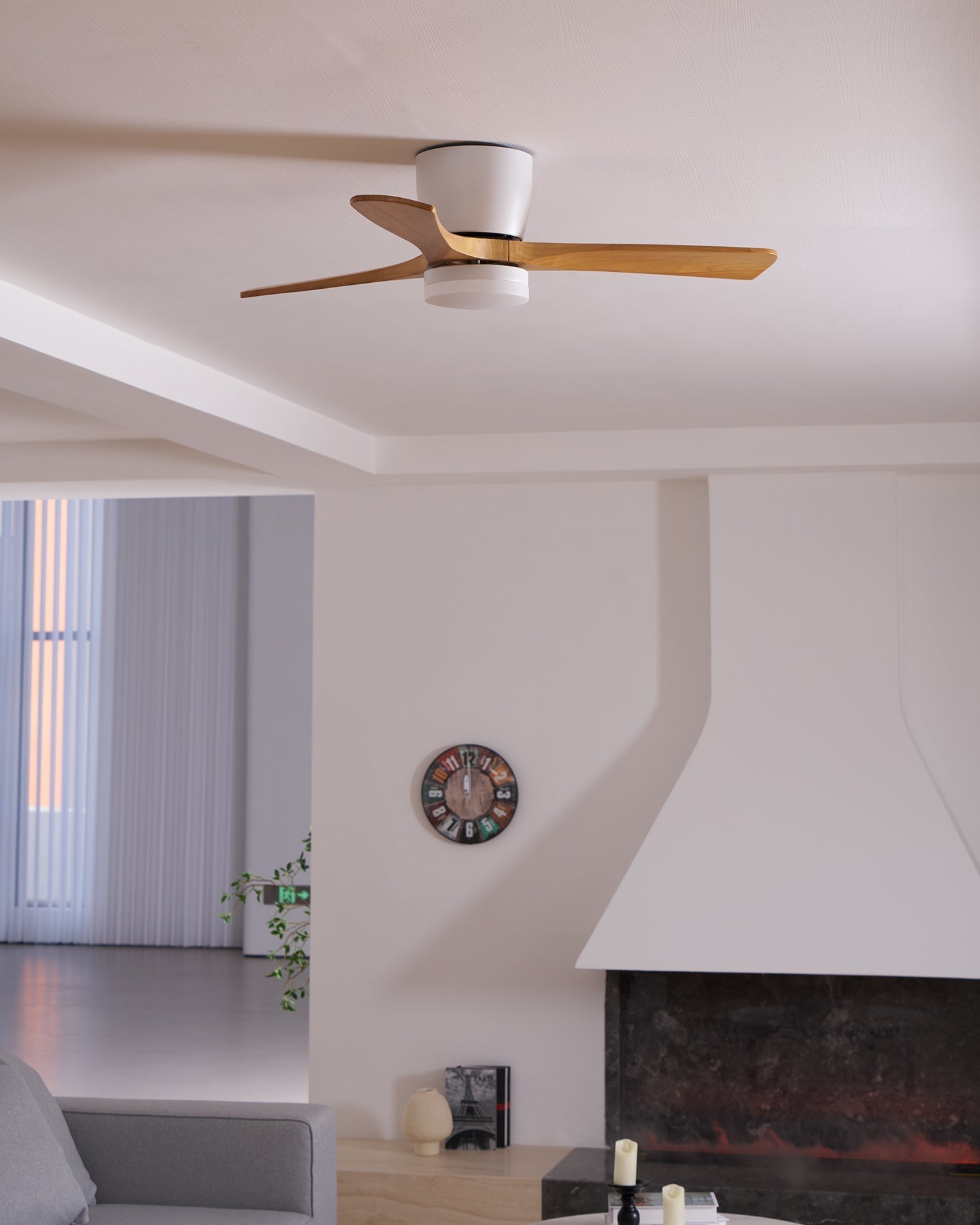 Elena Modern Wood Ceiling Fan Light - Letslighting