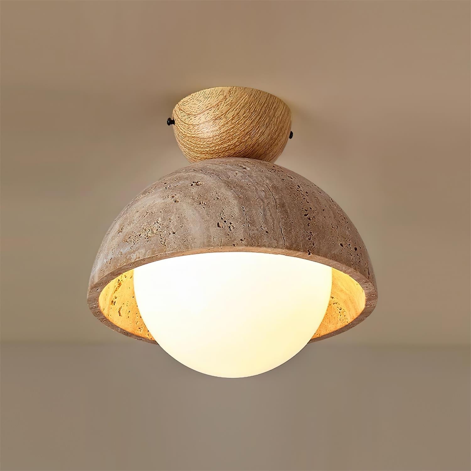 Ritta Yellow Travertine Cute Ceiling Light - Letslighting