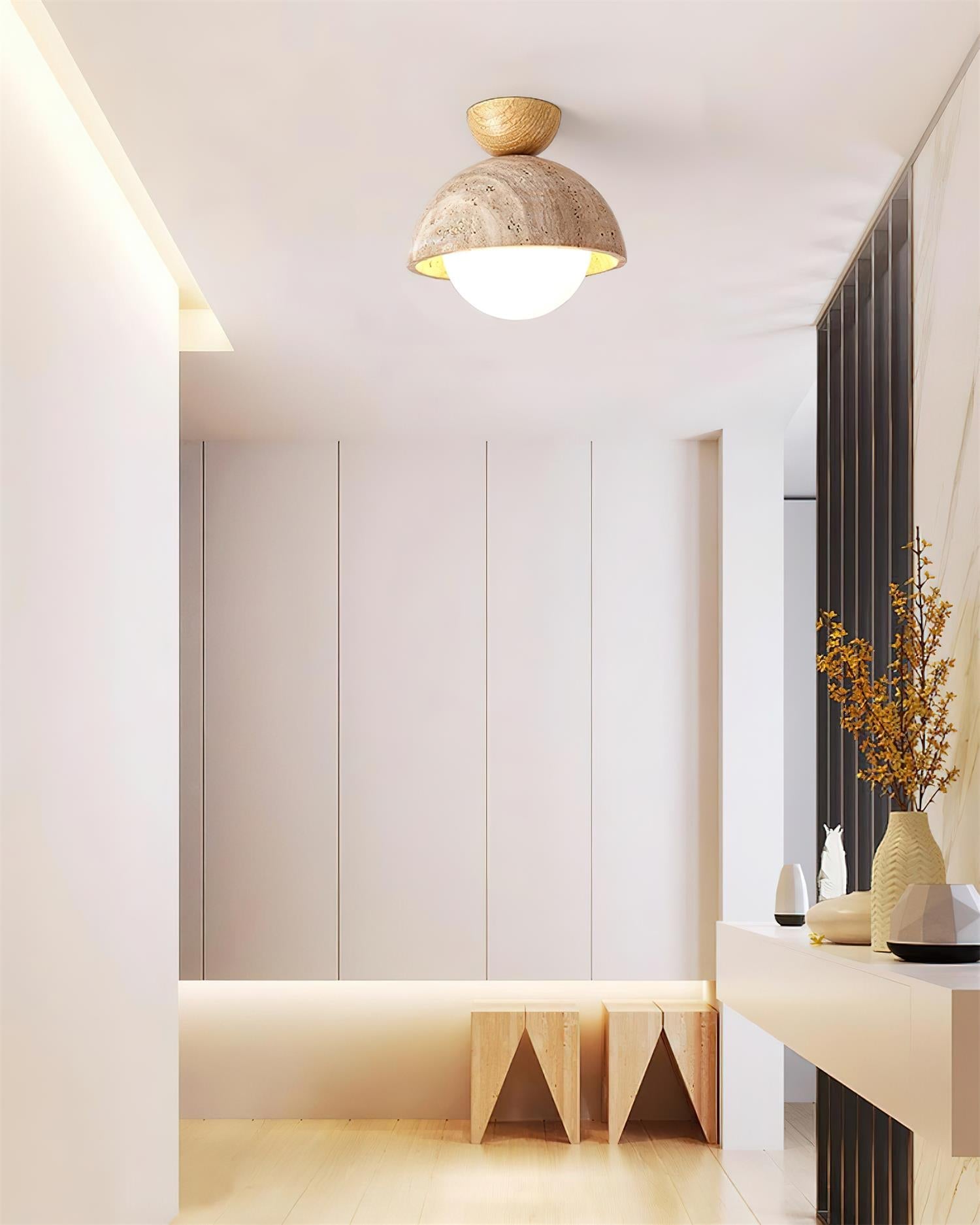 Ritta Yellow Travertine Cute Ceiling Light - Letslighting