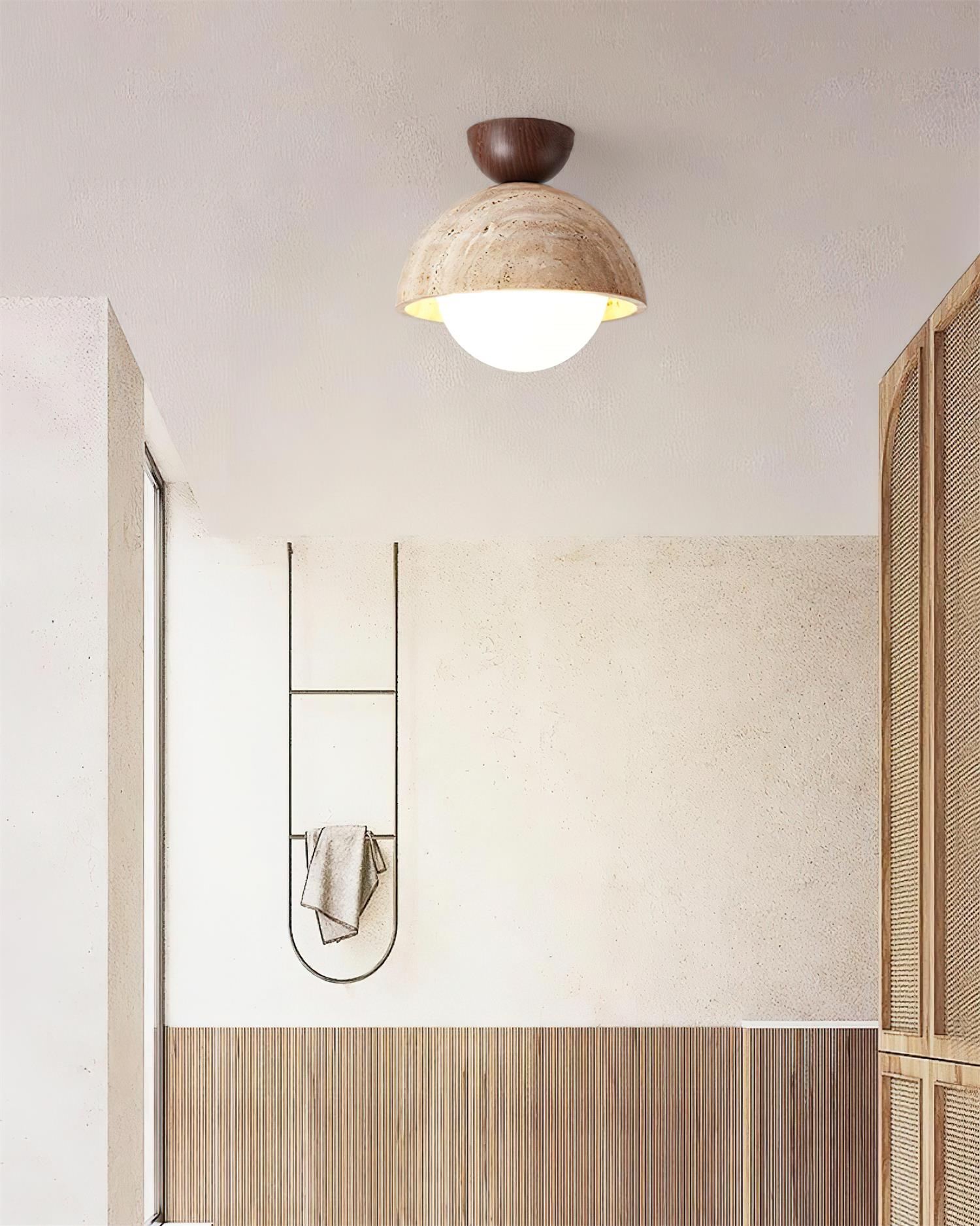 Ritta Yellow Travertine Cute Ceiling Light - Letslighting