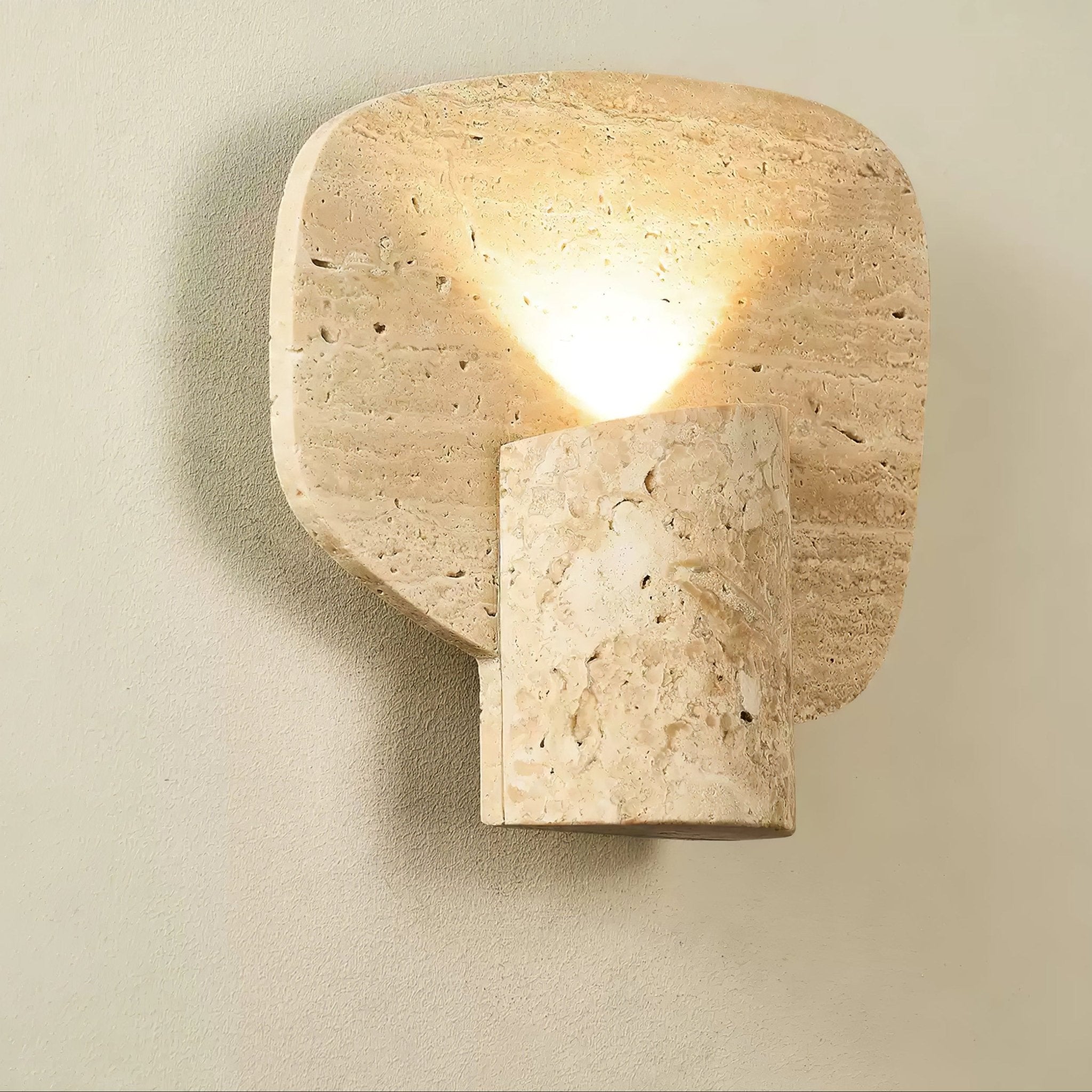 Organic Travertine Cylinder Wall Light - Letslighting