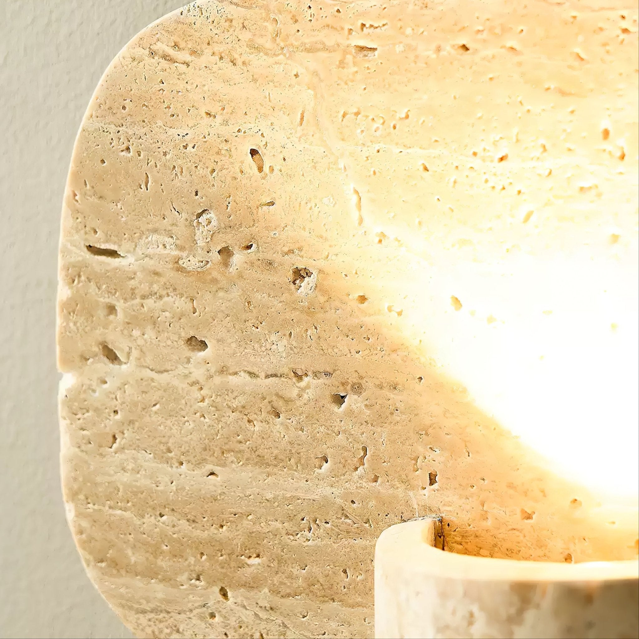 Organic Travertine Cylinder Wall Light - Letslighting