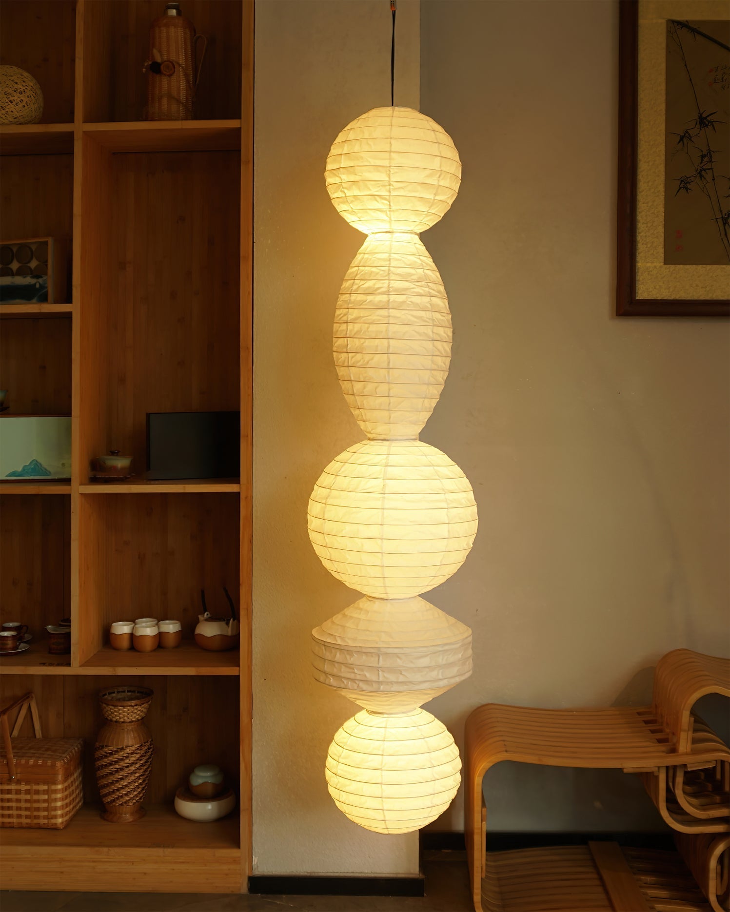 Ori Lantern Series Swag Pendant Lamp - Blowlighting