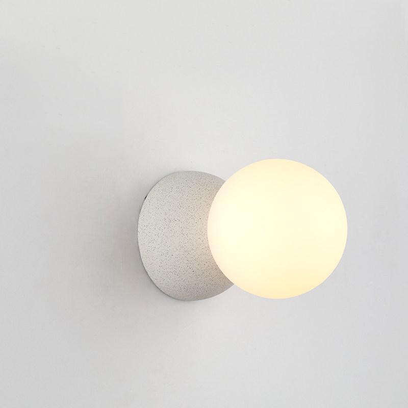 Lustra Wall Lamp Concrete Opal Glass - Letslighting