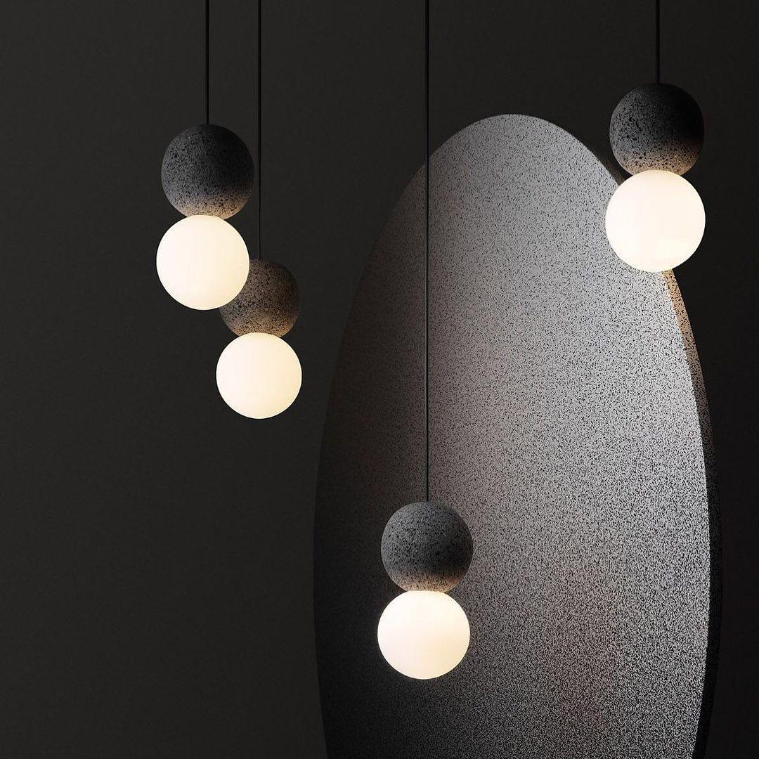 Gemma Modern Cement Pendant Light - Letslighting