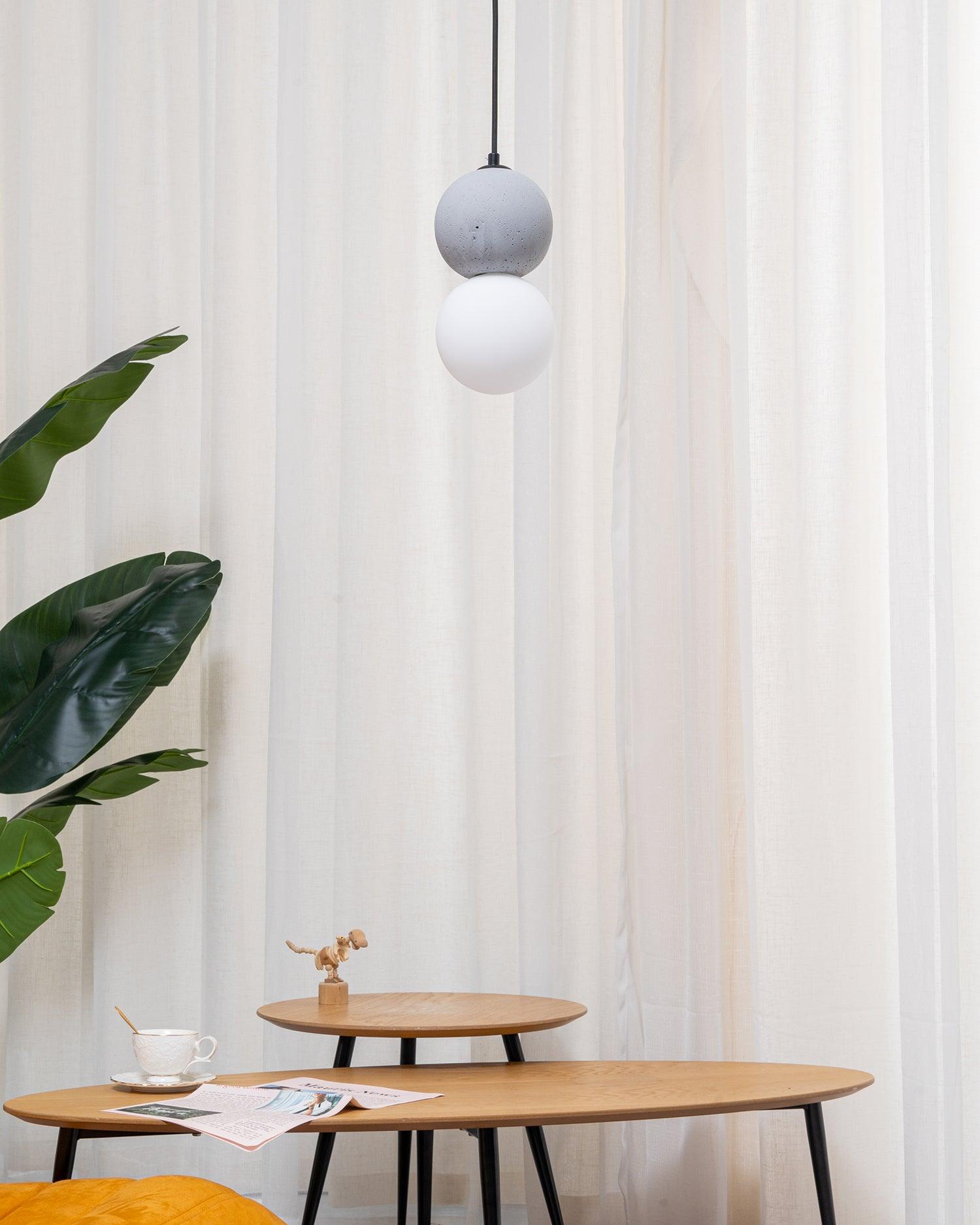 Gemma Modern Cement Pendant Light - Letslighting