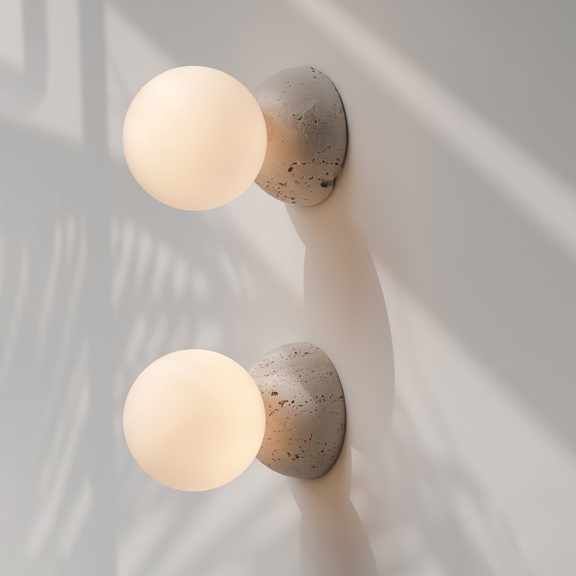 Lustra Wall Lamp Concrete Opal Glass - Letslighting