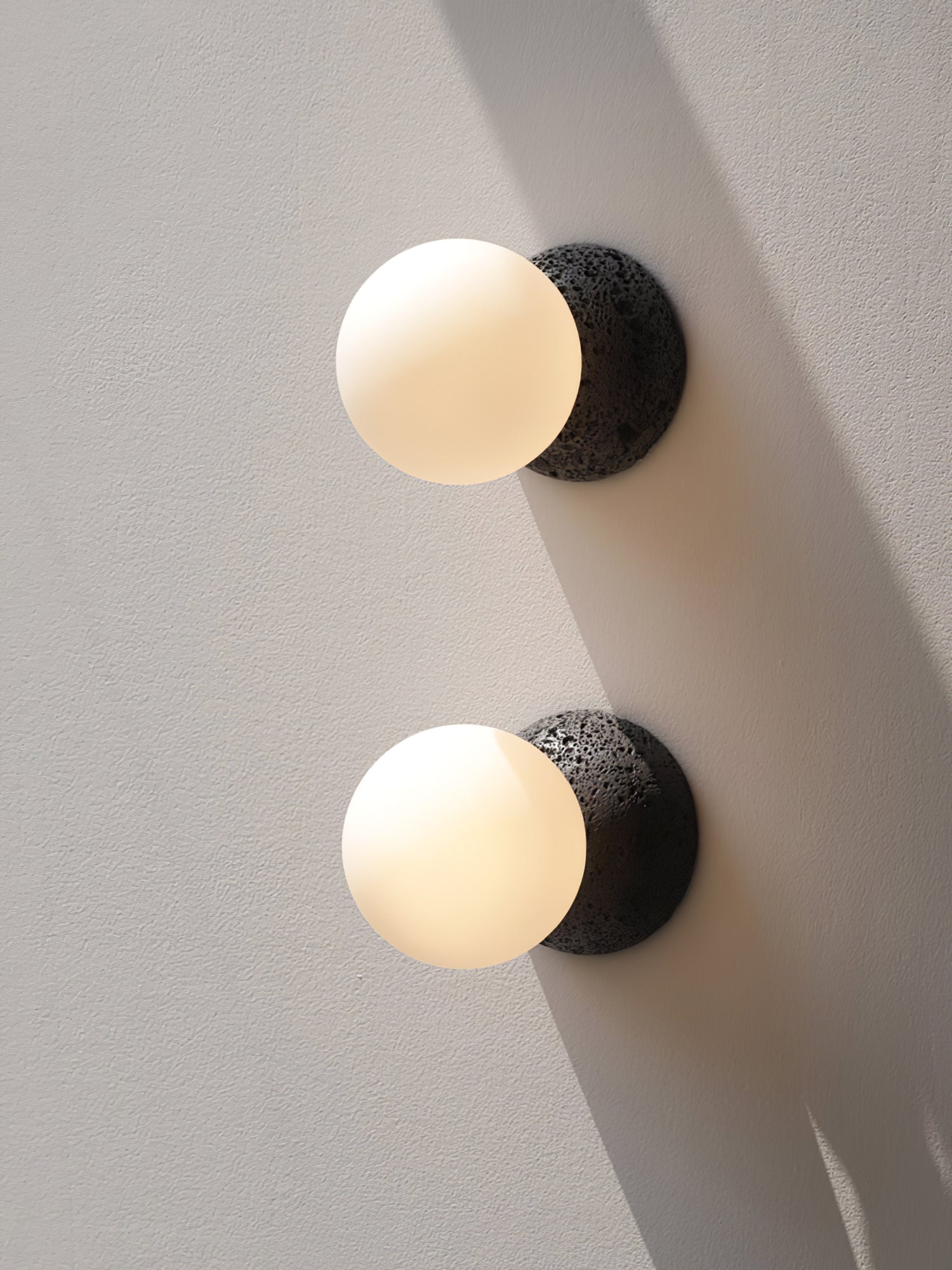 Lustra Wall Lamp Concrete Opal Glass - Letslighting